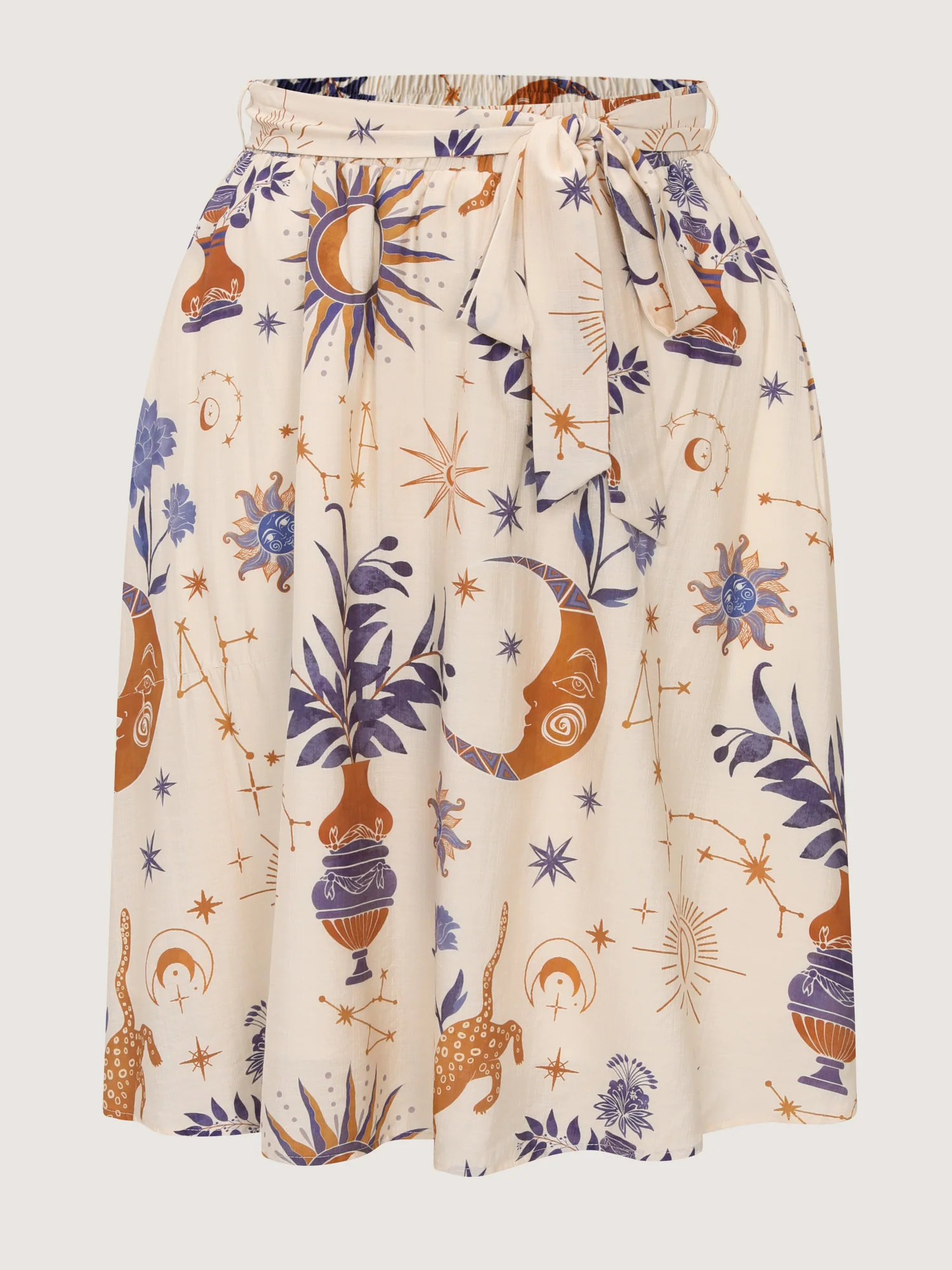 Star Moon Waist-Tie Maxi Skirt - Image 8
