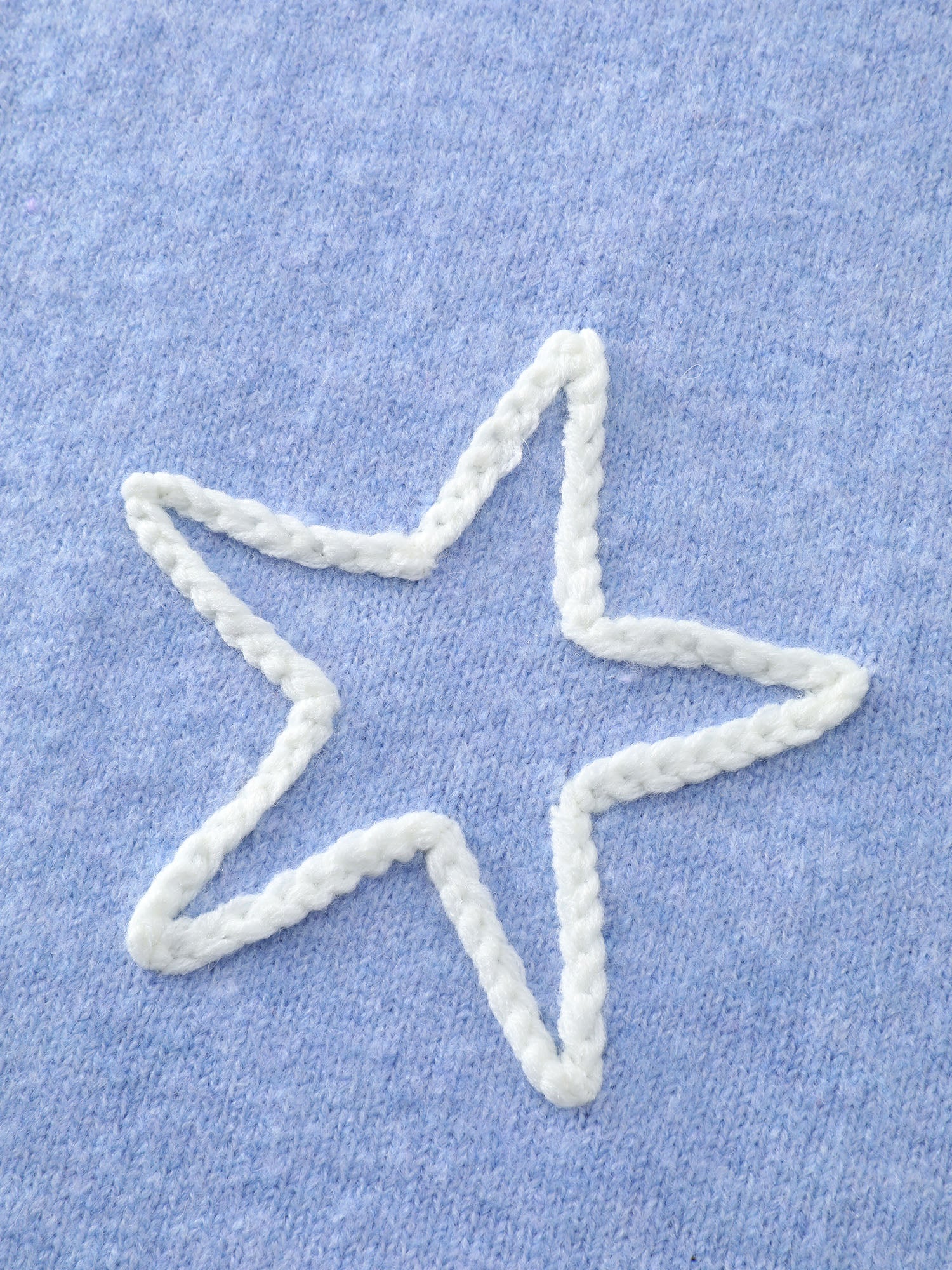 Star Pattern Coil Rope Embroidery Pullover - Image 6
