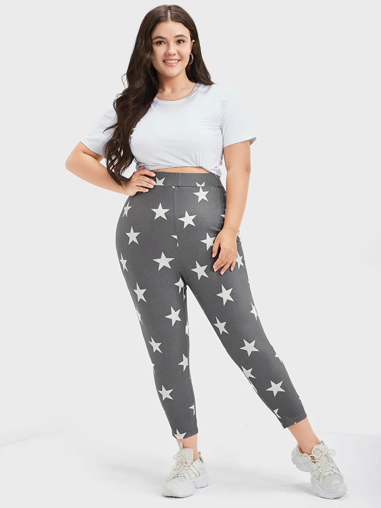 Star Printed Skinny Leggings - Image 2