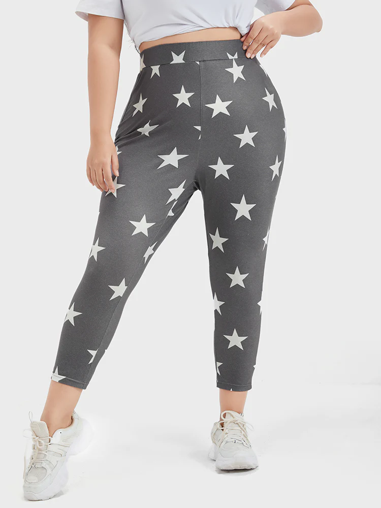 Star Printed Skinny Leggings - Image 3