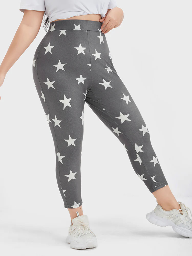 Star Printed Skinny Leggings - Image 4