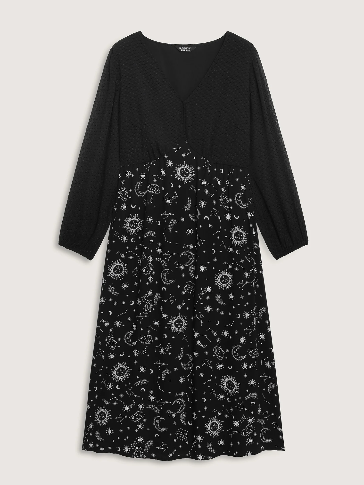 Starry Adventure Contrast Sheer Midi Dress - Image 7