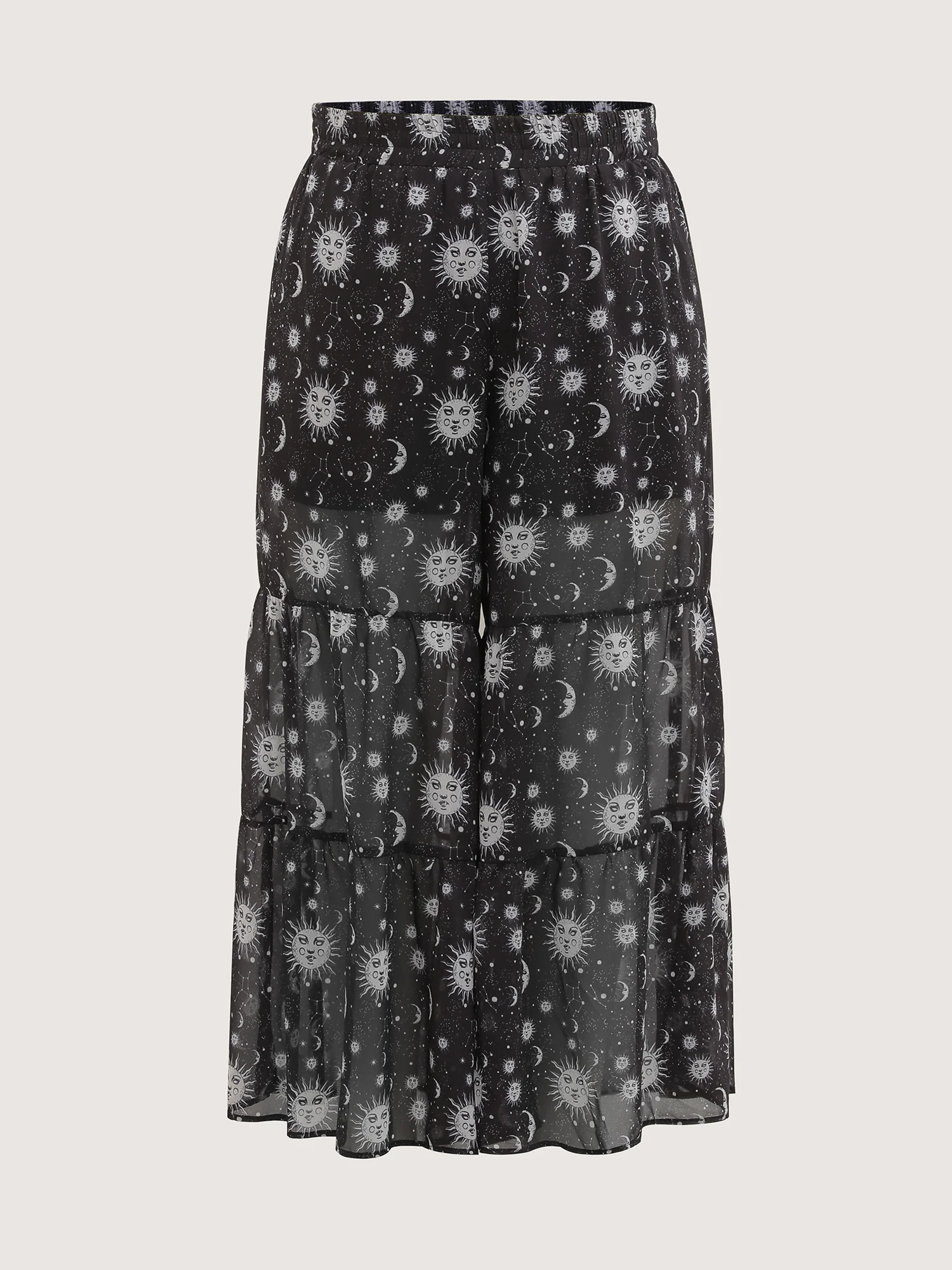 Starry Halloween Night Sheer Wide Waistband Pants - Image 7