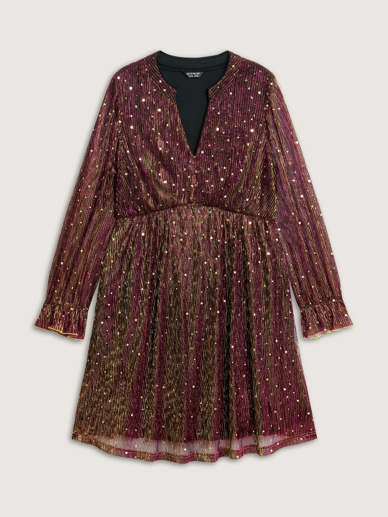 Starry Moon Sequin Button Mini Dress - Image 7