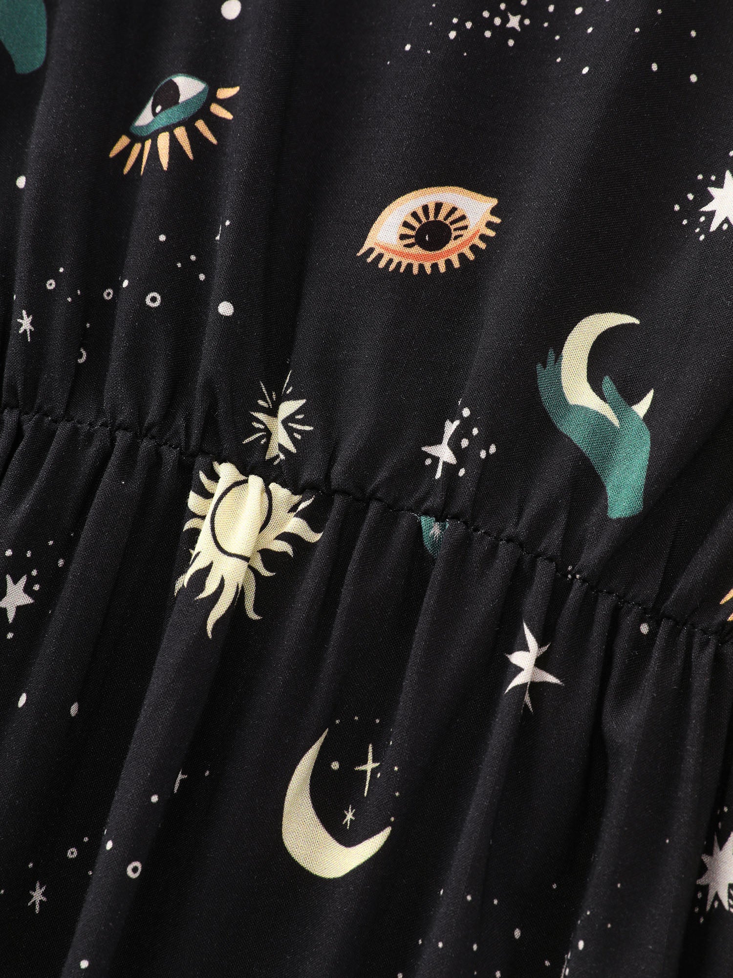 Starry Night Cold-Shoulder Flowy Midi Dress - Image 5