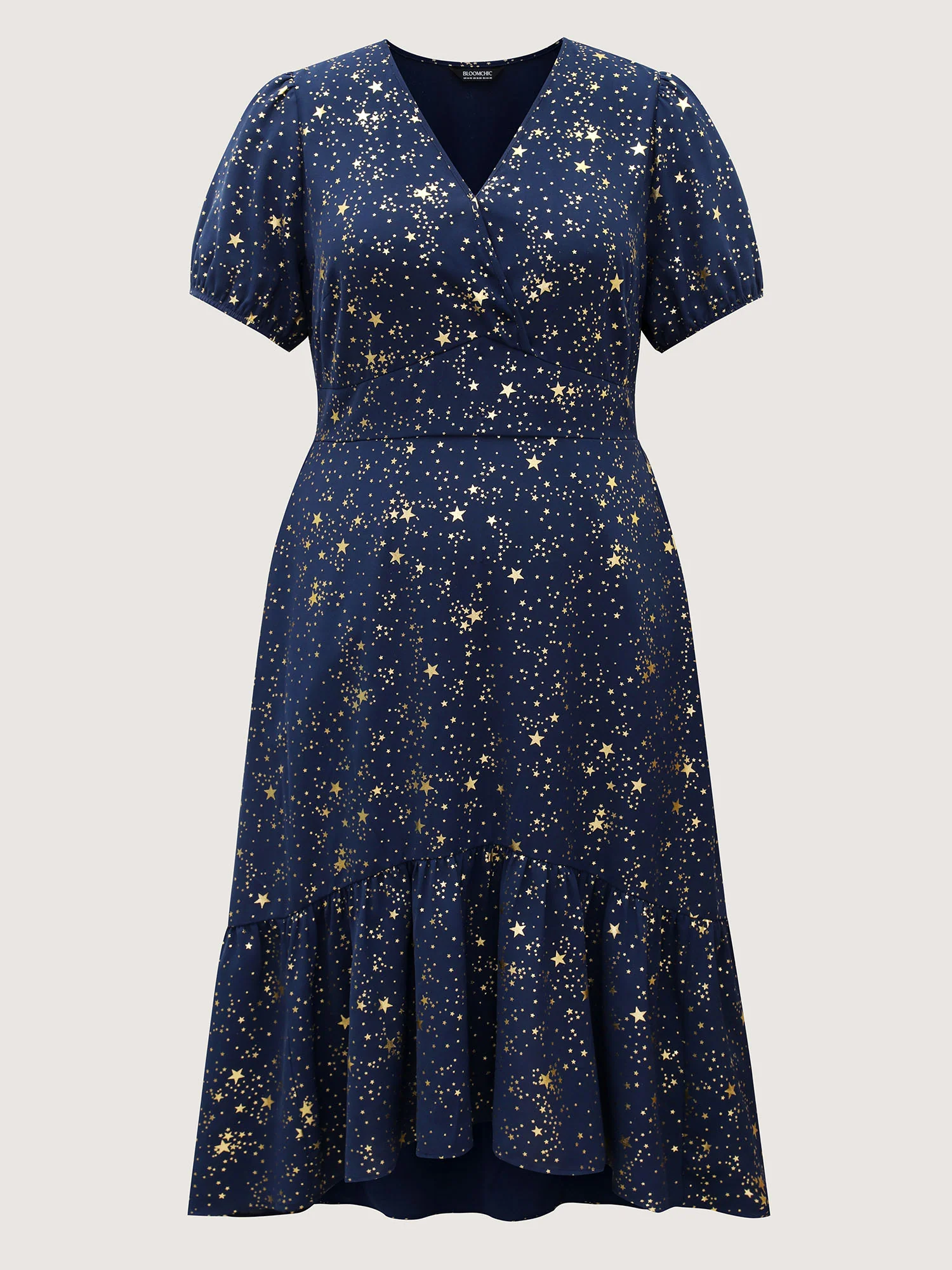 Starry Sequins Ruffled Hem Midi Dress - Image 7