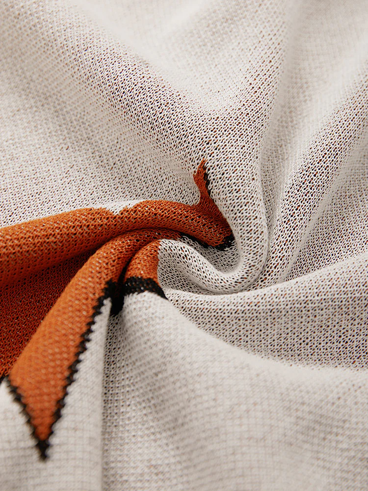 Stars Crew Neck Drop Shoulder Bell Sleeve Pullover - Image 7