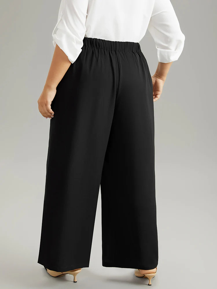 Static-Free Metal Chain Detail Split Hem Pants - Image 2
