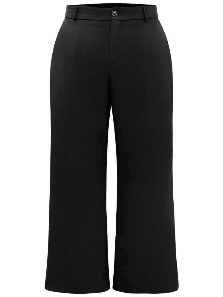 Static-Free Plain Pocket Wide Leg Pants - Image 7