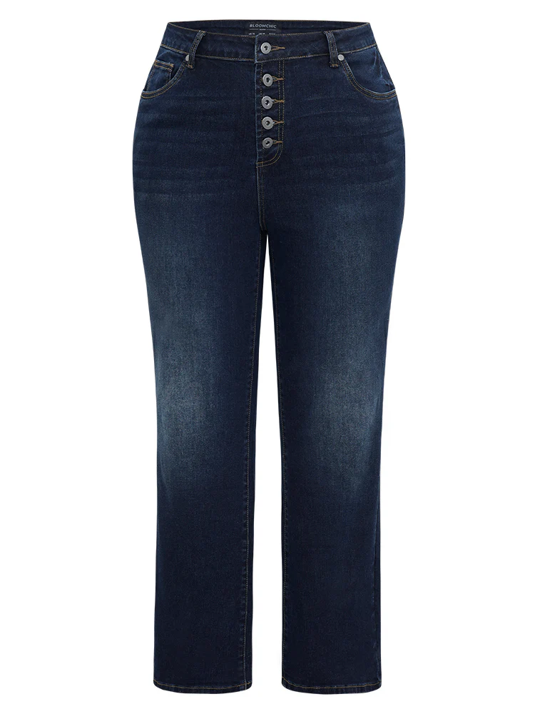 Straight Leg Button Fly Pocket Jeans - Image 10