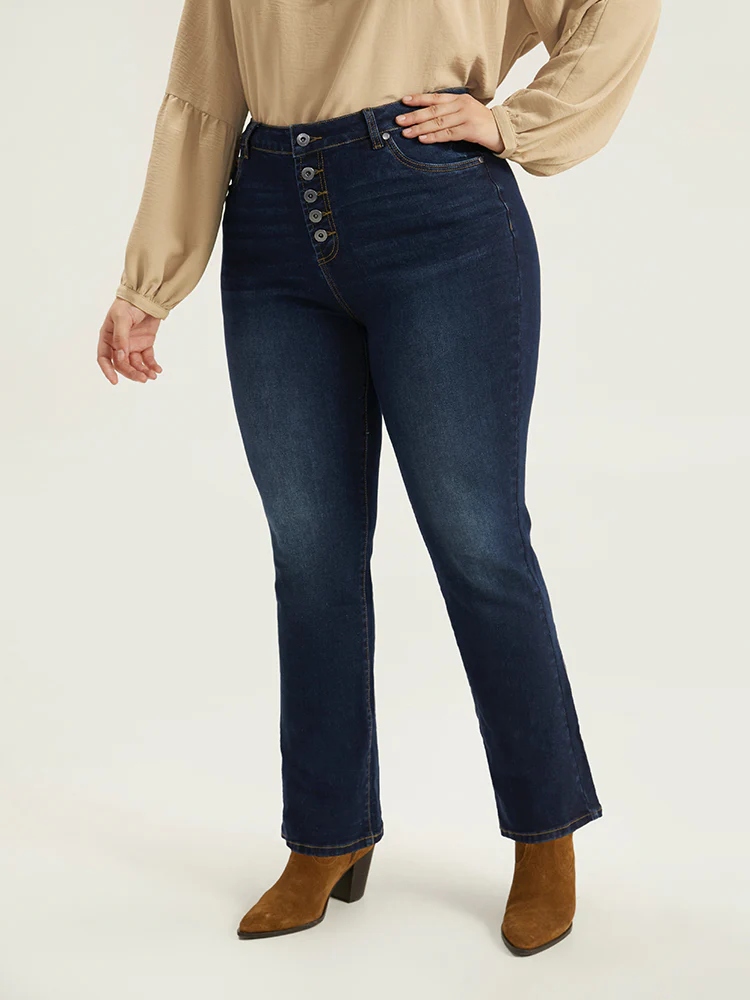 Straight Leg Button Fly Pocket Jeans - Image 5
