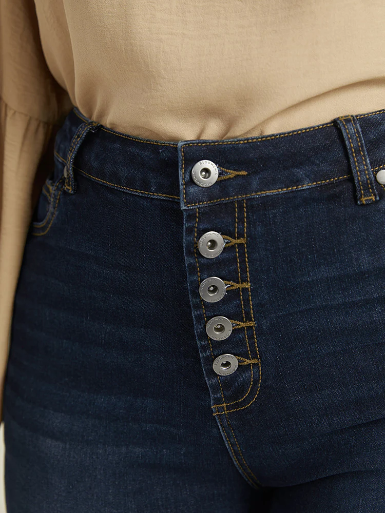 Straight Leg Button Fly Pocket Jeans - Image 7