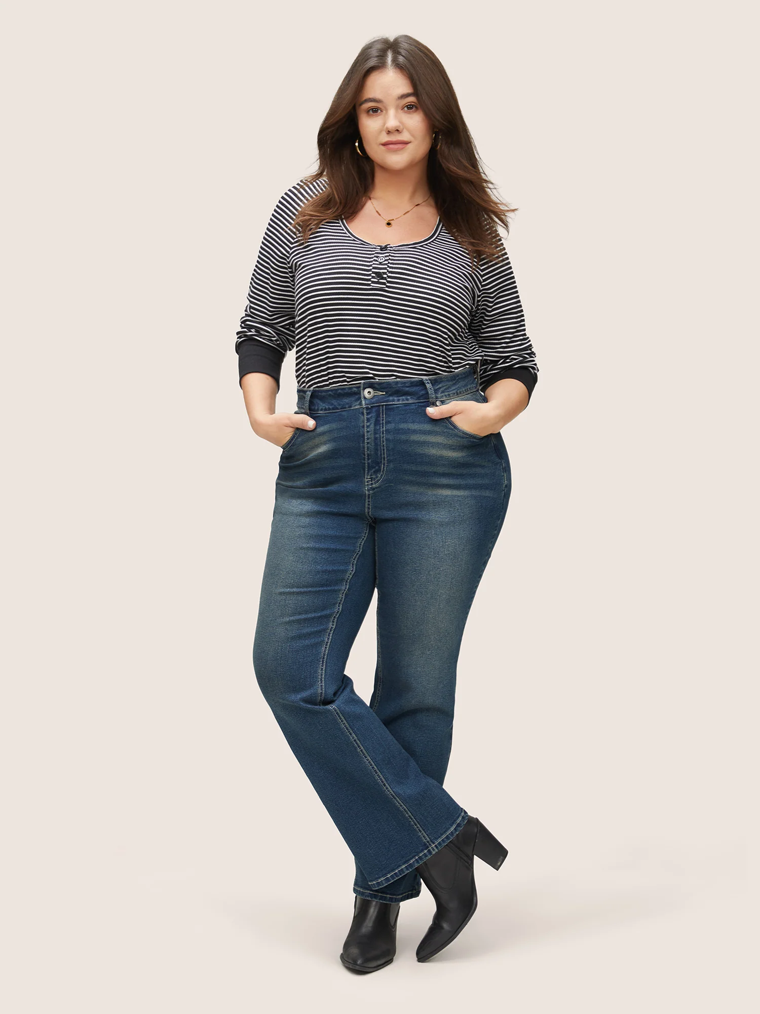 Straight Leg Vintage Full Length Jeans - Image 2