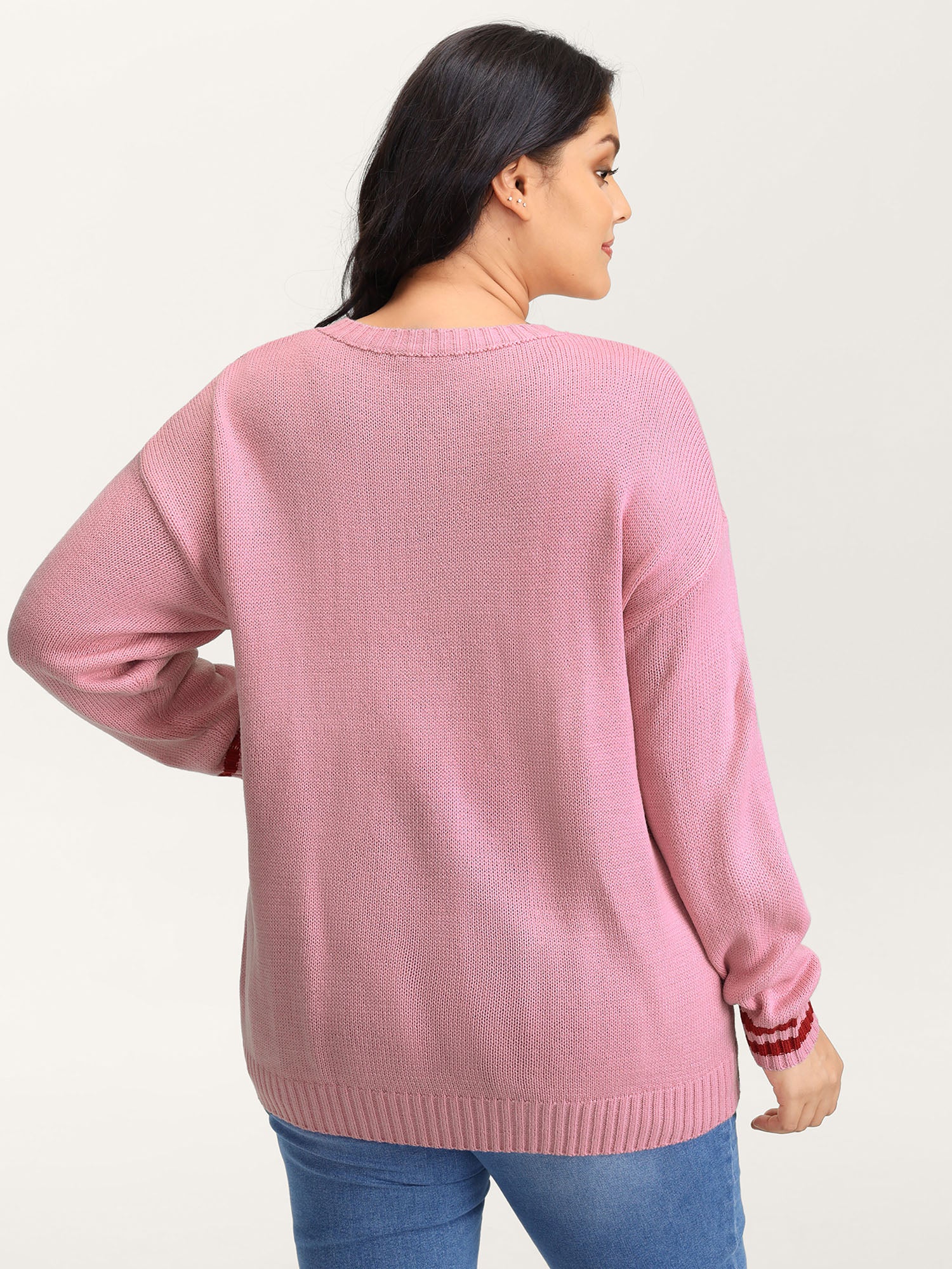 Strawberry Motif Contrast Pullover - Image 4