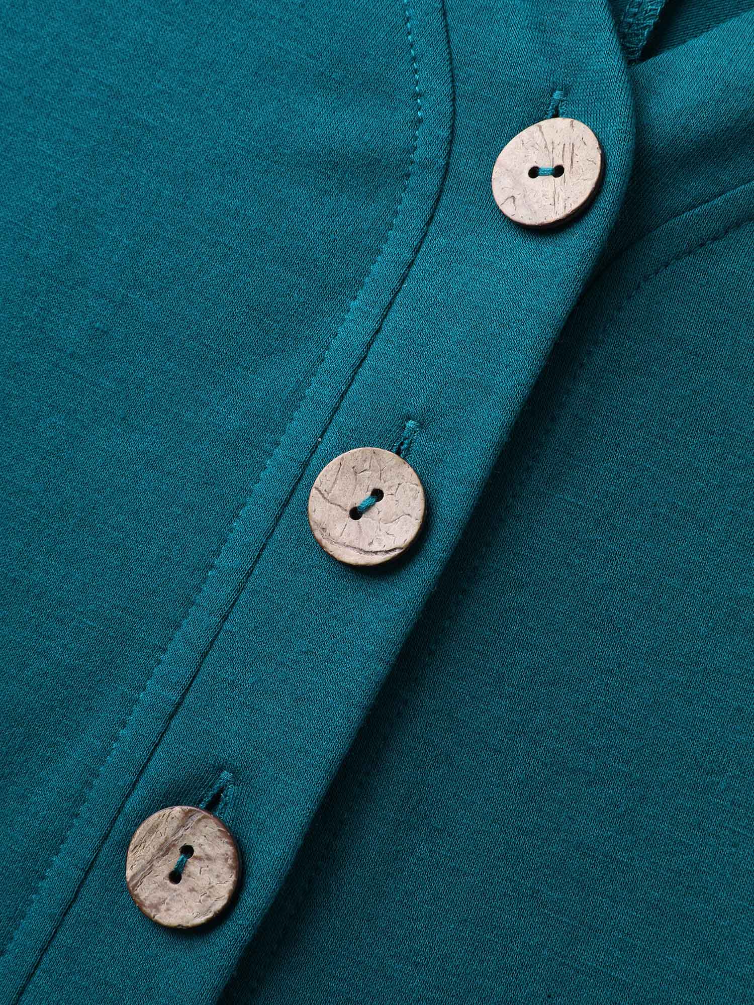 Stretch Button Pockets Solid Jumpsuit - Image 6