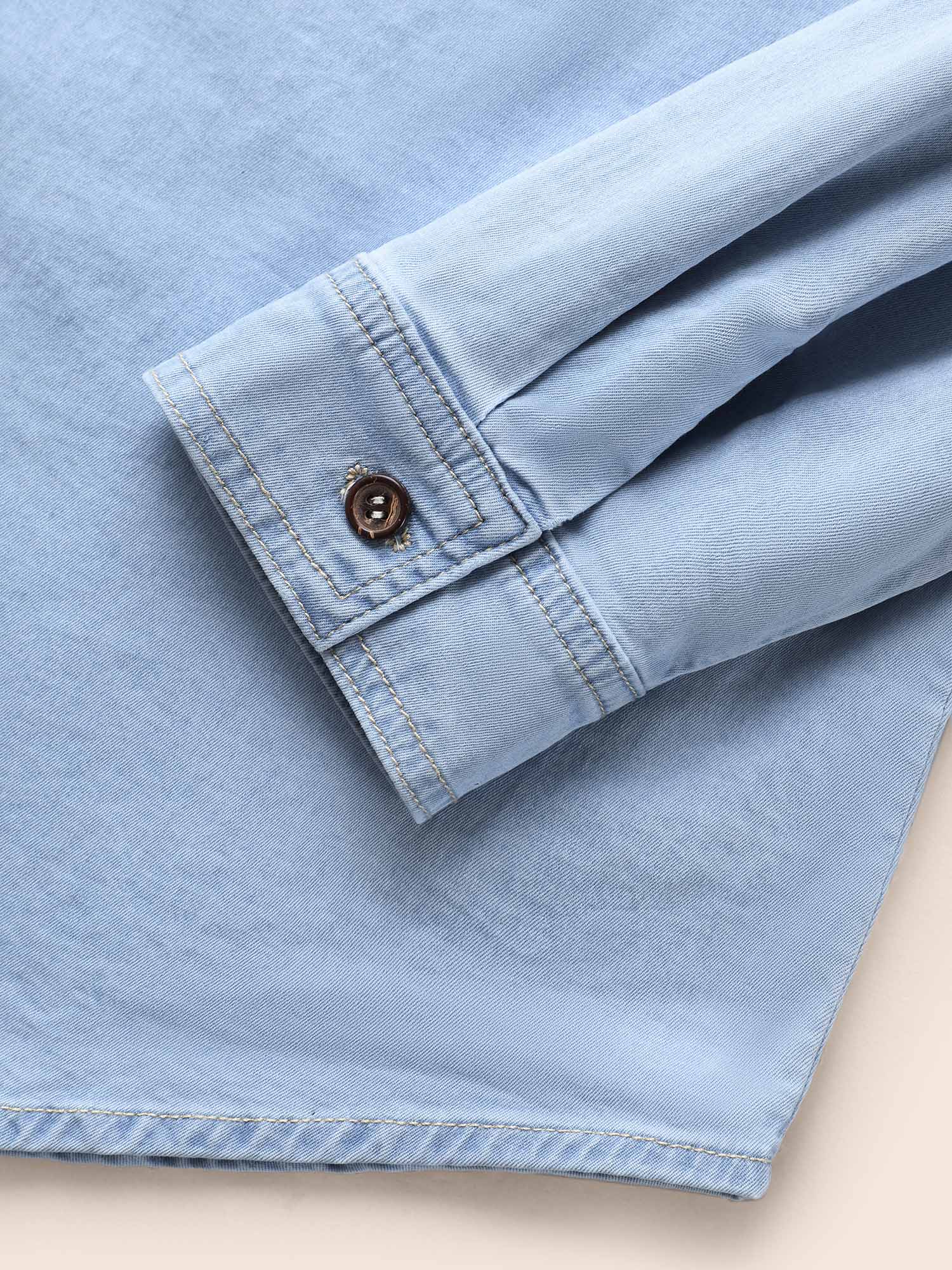Stretch Denim Chest Pockets Jacket - Image 10