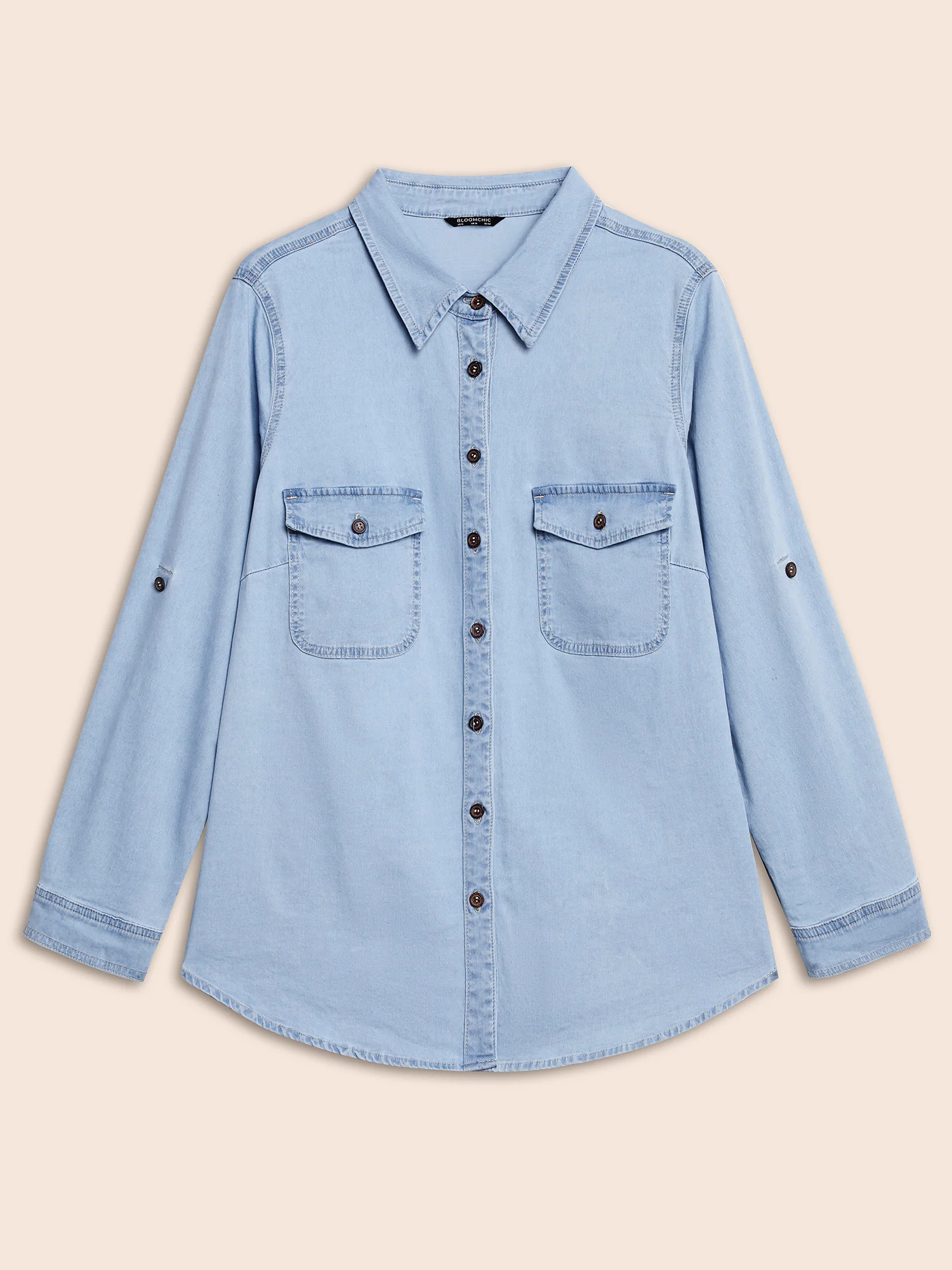 Stretch Denim Chest Pockets Jacket - Image 11