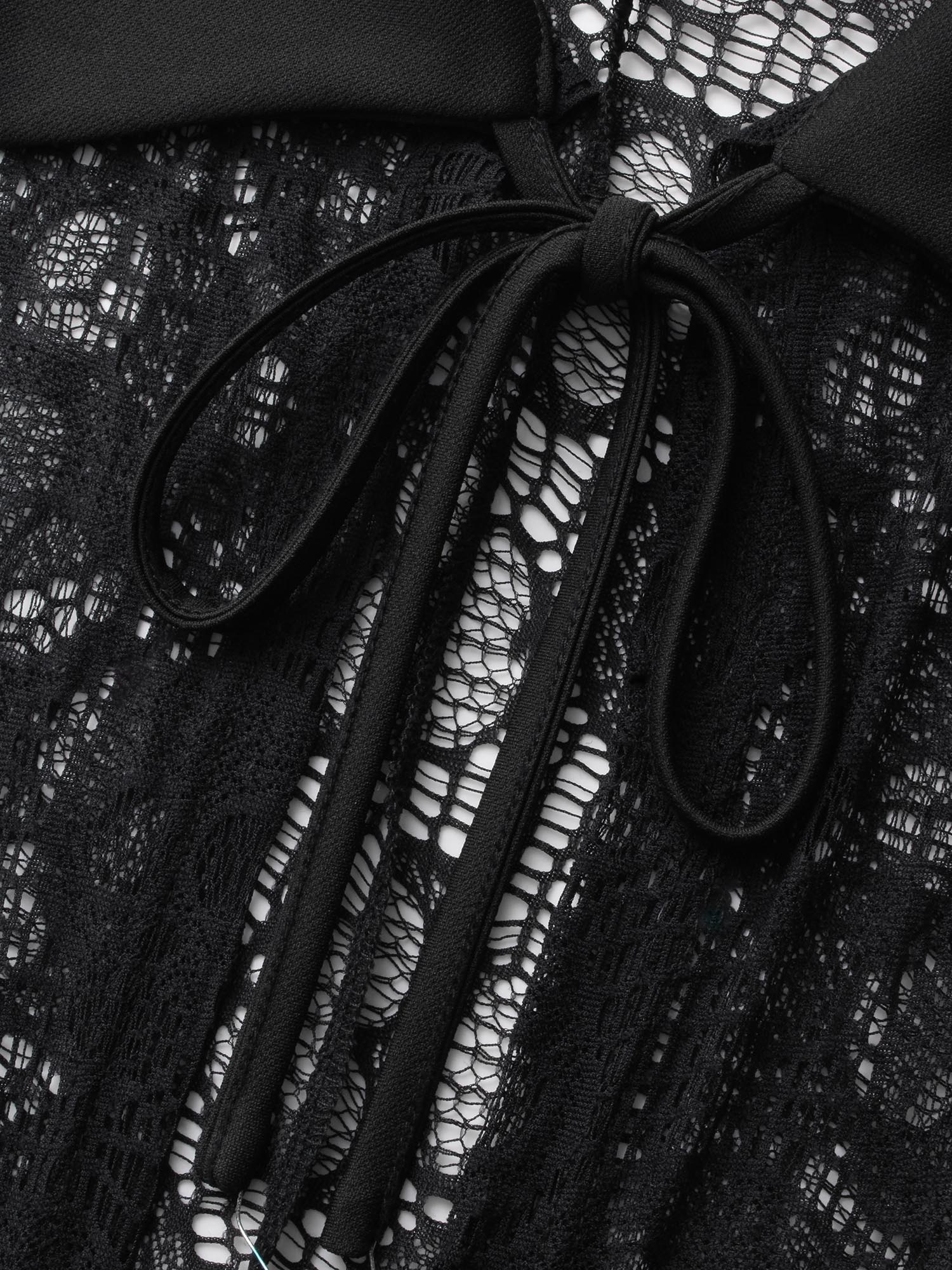 Stretch Fabric Ghostly Cape With Jumpsuit - Image 6