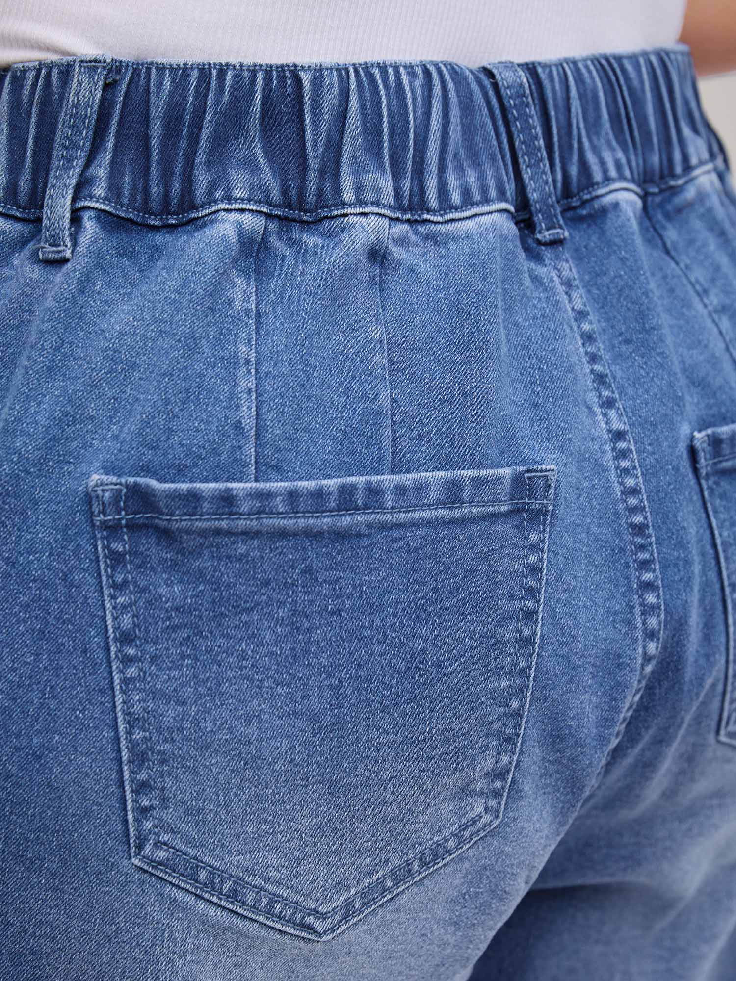 Stretch No-Gap Elastic Waist Jeans - Image 4