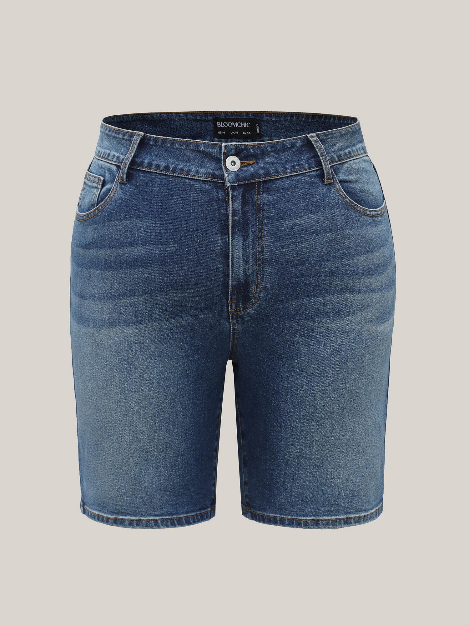 Thigh-Friendly Moderate Stretch Denim Shorts - Image 7