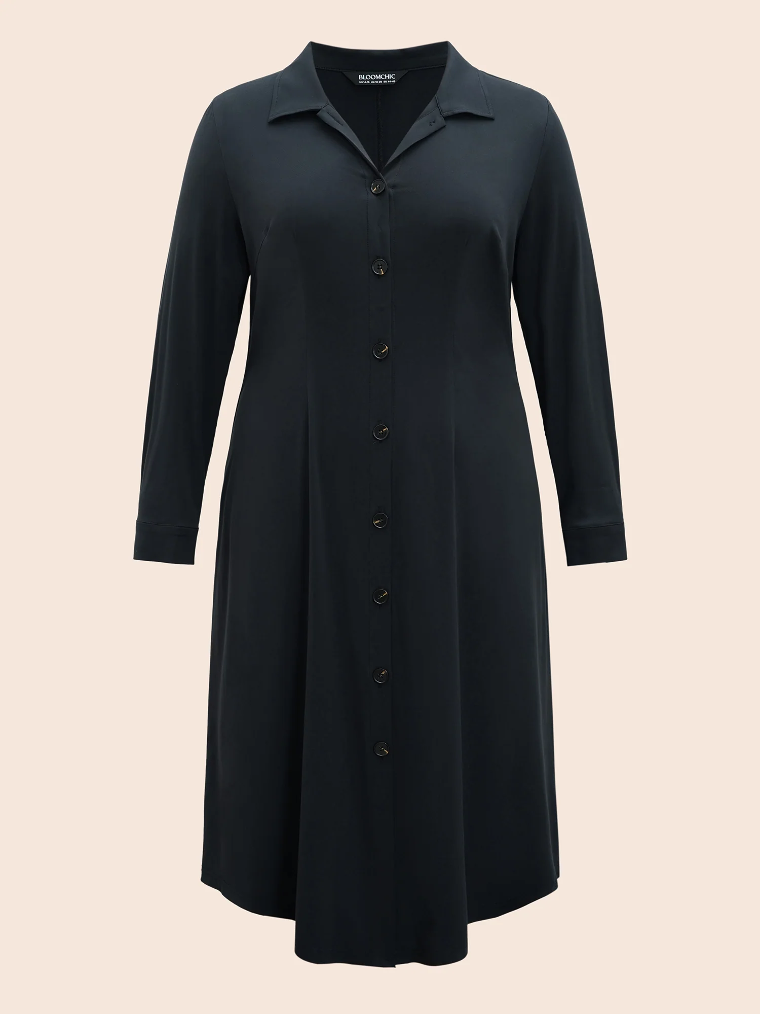 Stretch Woven Structured Midi Dress - Image 8