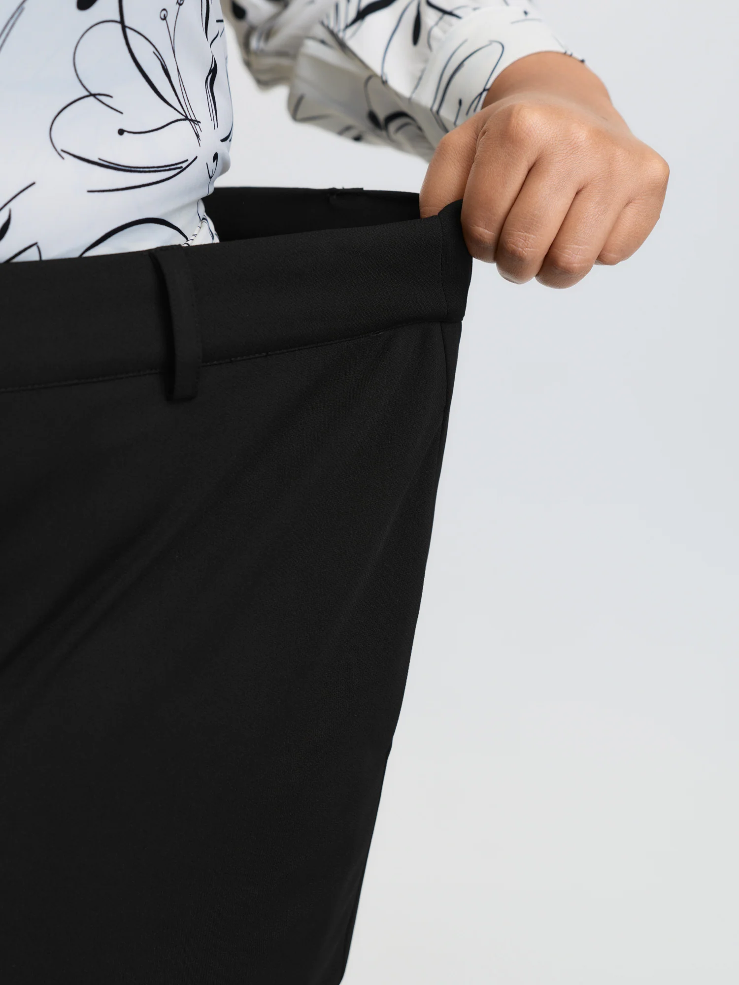 Stretchy Adjustable Fit Button Hem Pants - Image 4