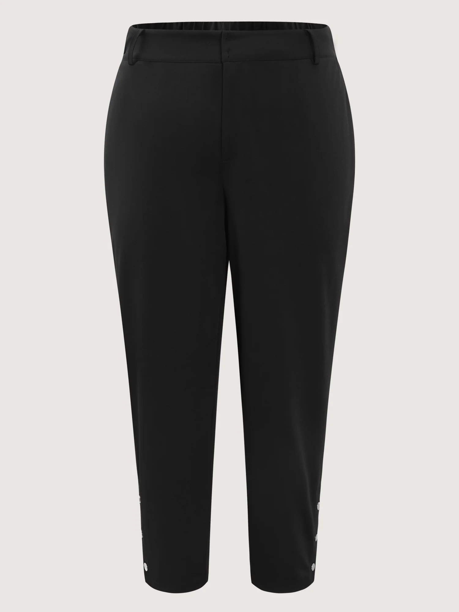 Stretchy Adjustable Fit Button Hem Pants - Image 7