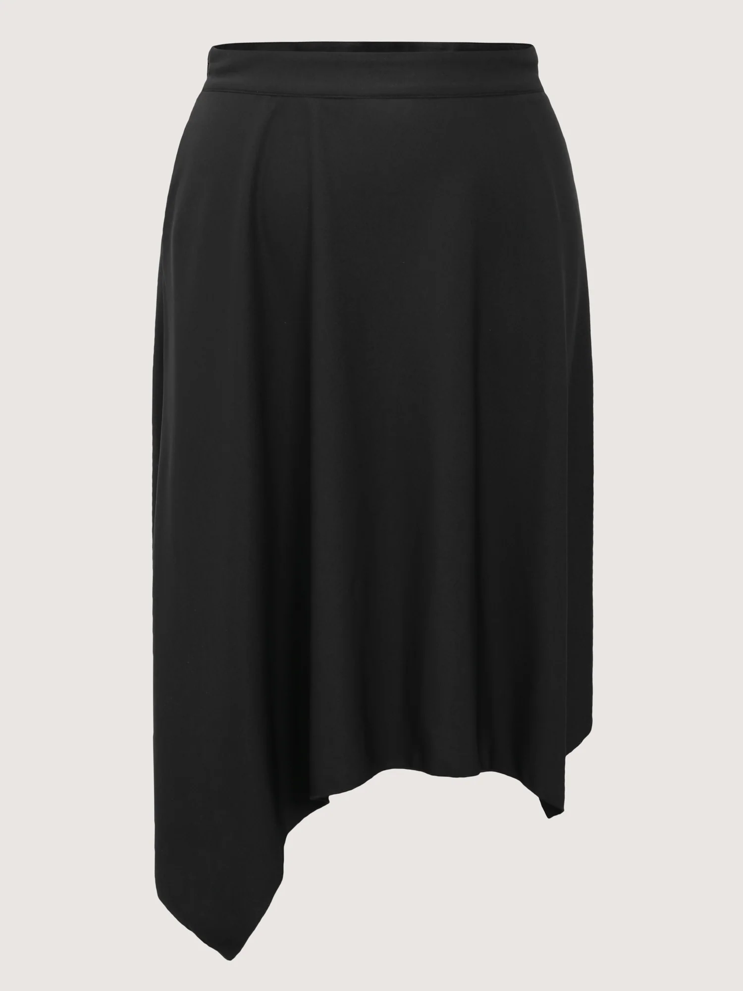 Stretchy Asymmetrical Hem Pocketed Midi Skirt - Image 7
