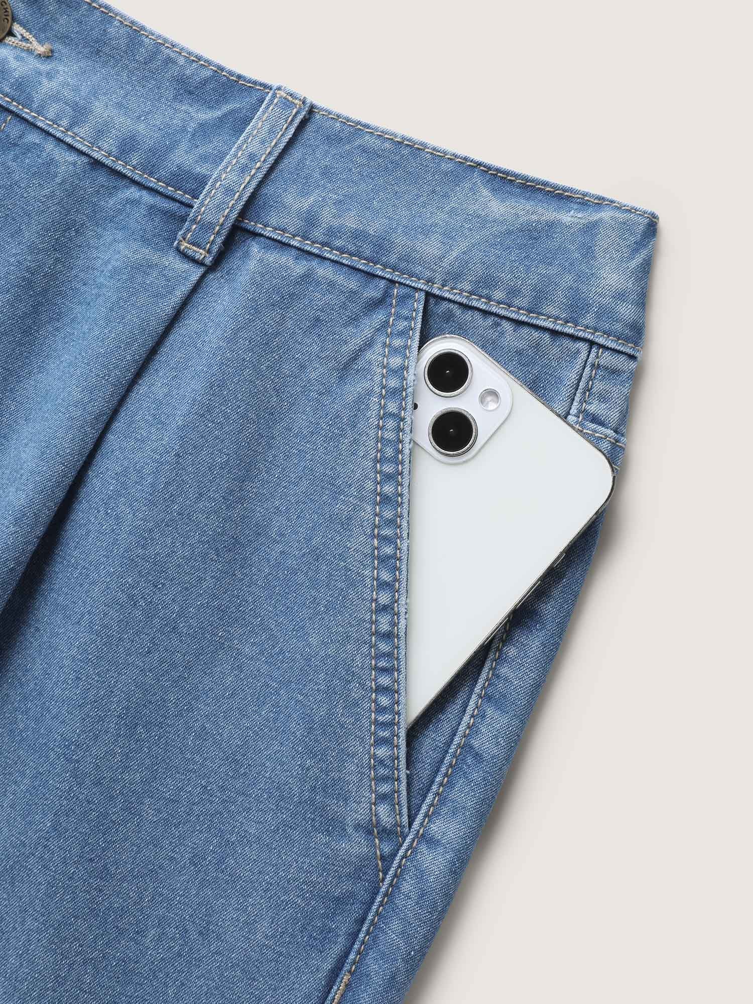 Stretchy Back-Waist Cropped Jeans - Image 8