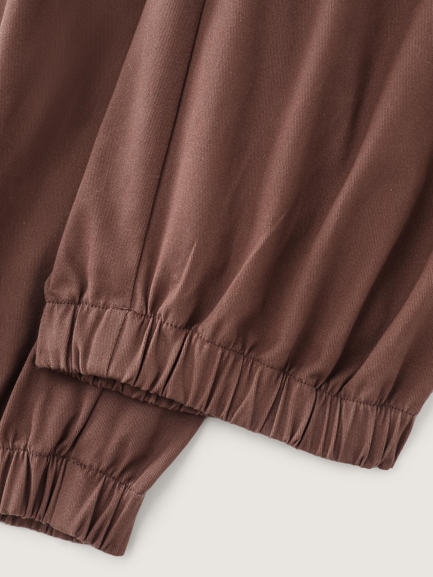 Stretchy Back Waist Cuffed Pocket Pants - Image 7