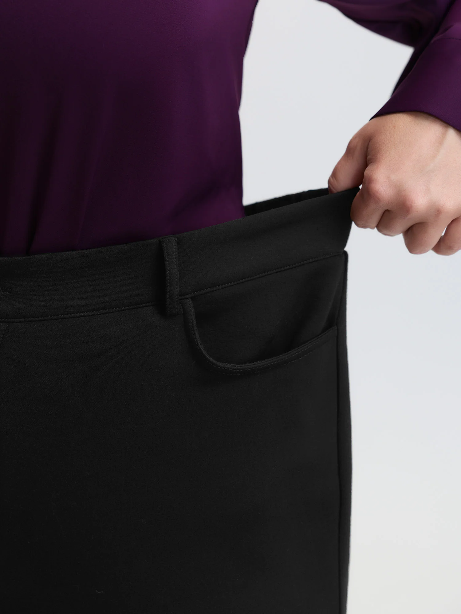 Stretchy Back Waistband Bootcut Pants - Image 4