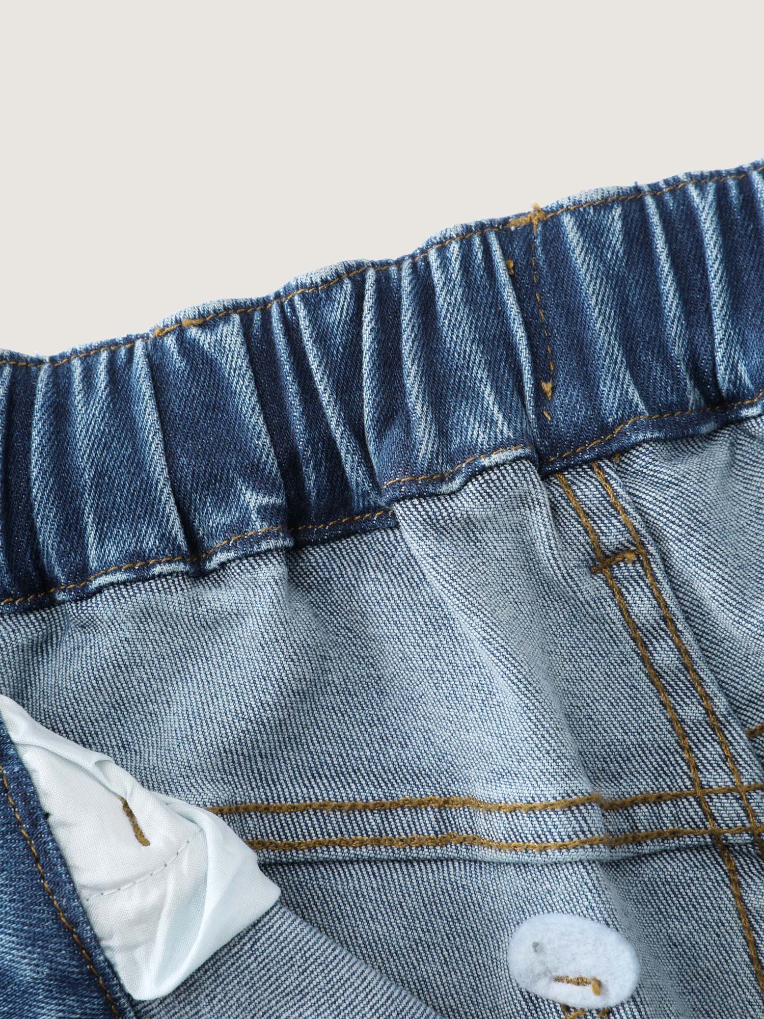 Stretchy Back Waistband Wide-Leg Jeans - Image 8