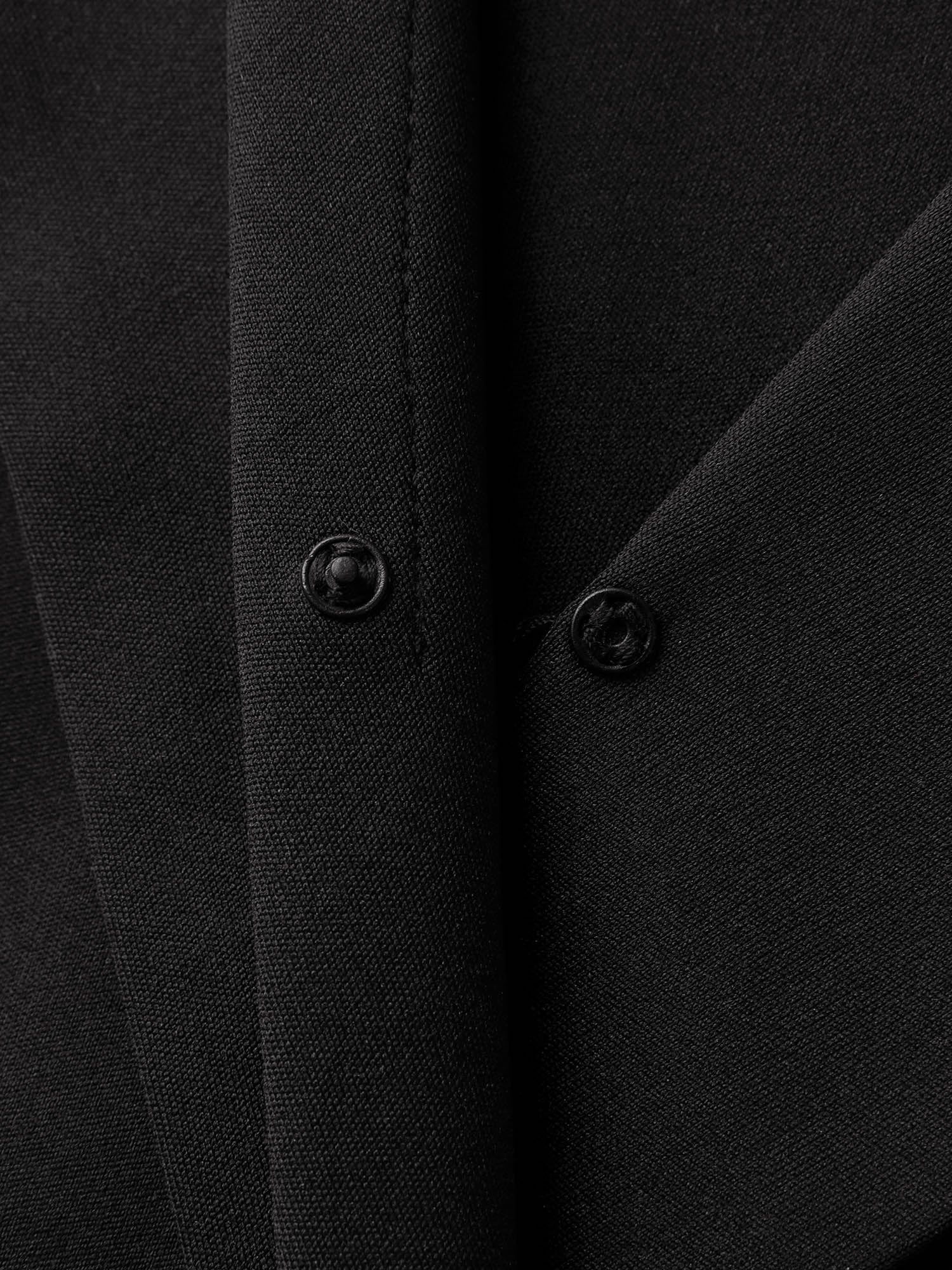 Stretchy Blazer Collar Belted Knee-Length Dress - Image 6