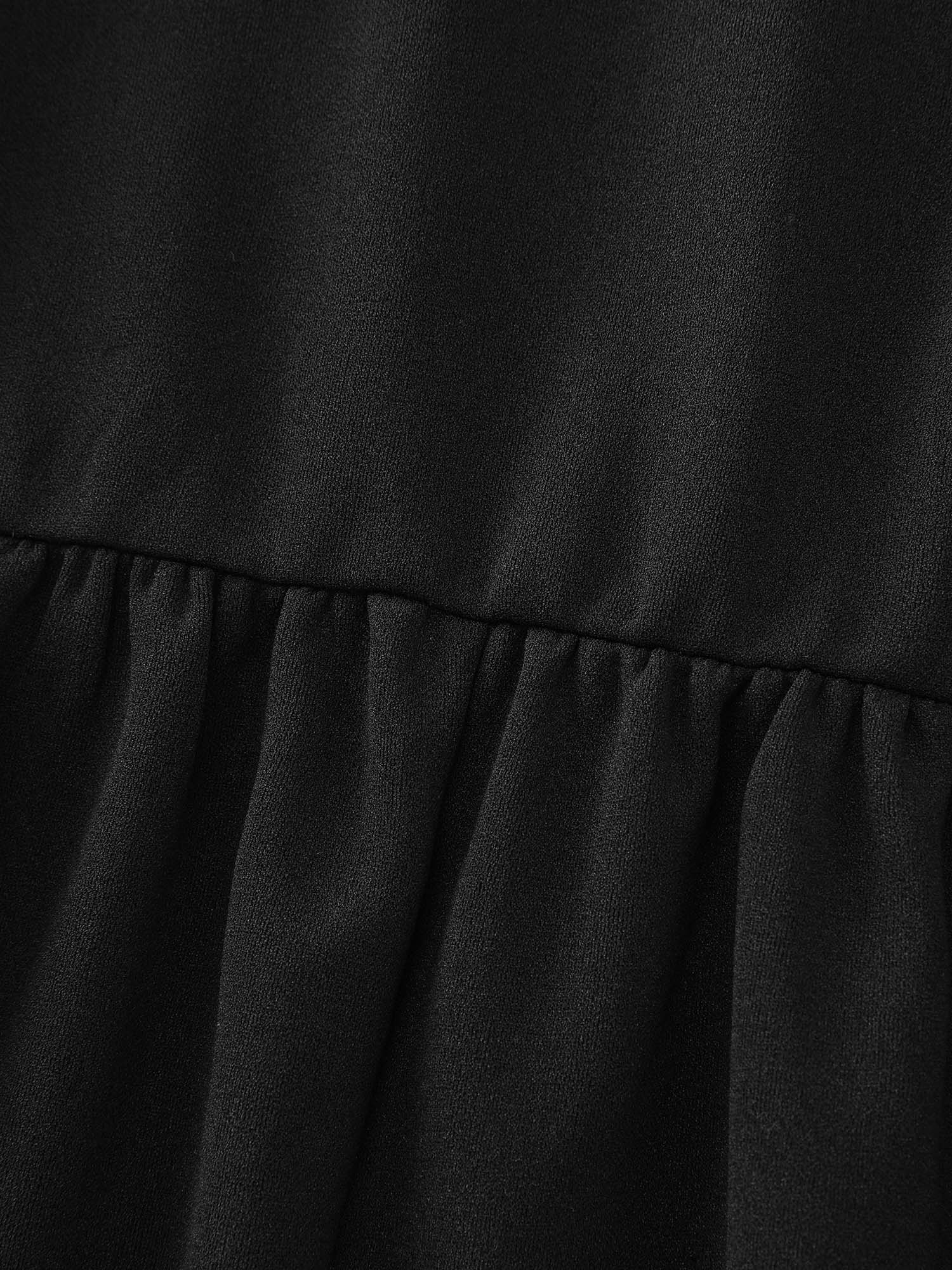 Stretchy Boat Neckline Flowy Midi Dress - Image 6