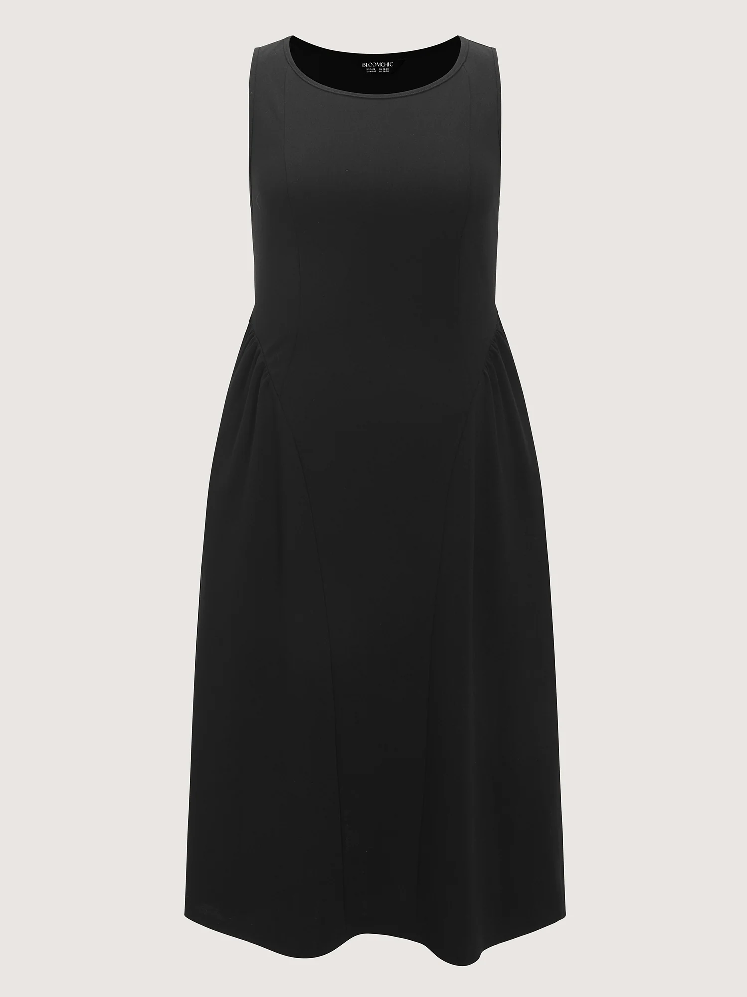 Stretchy Boat Neckline Flowy Midi Dress - Image 7