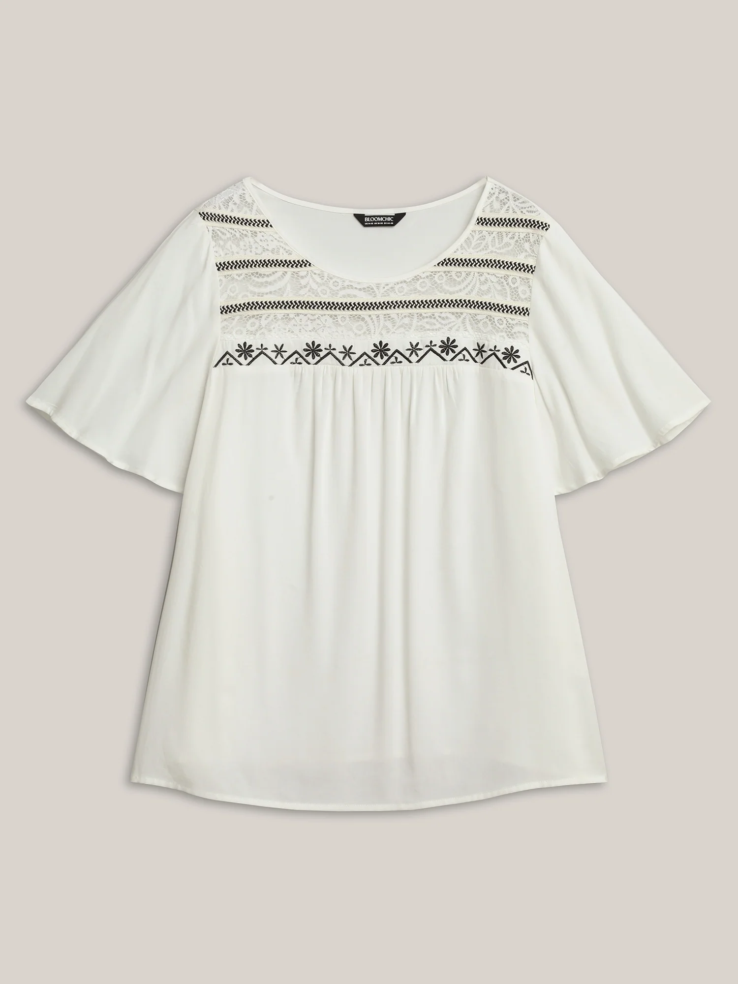 Stretchy Boho Neck Cut-Out Blouse - Image 7
