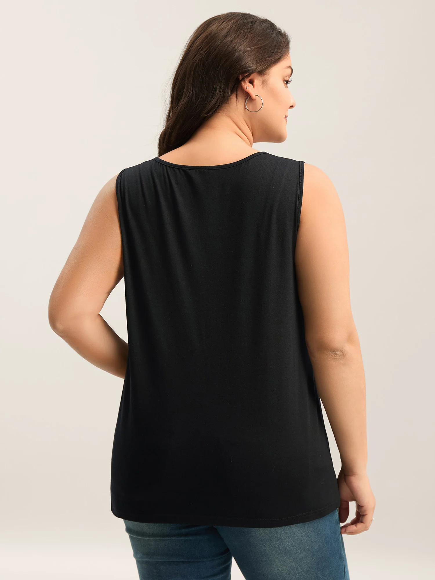 Stretchy Boho Print Tank Top - Image 3