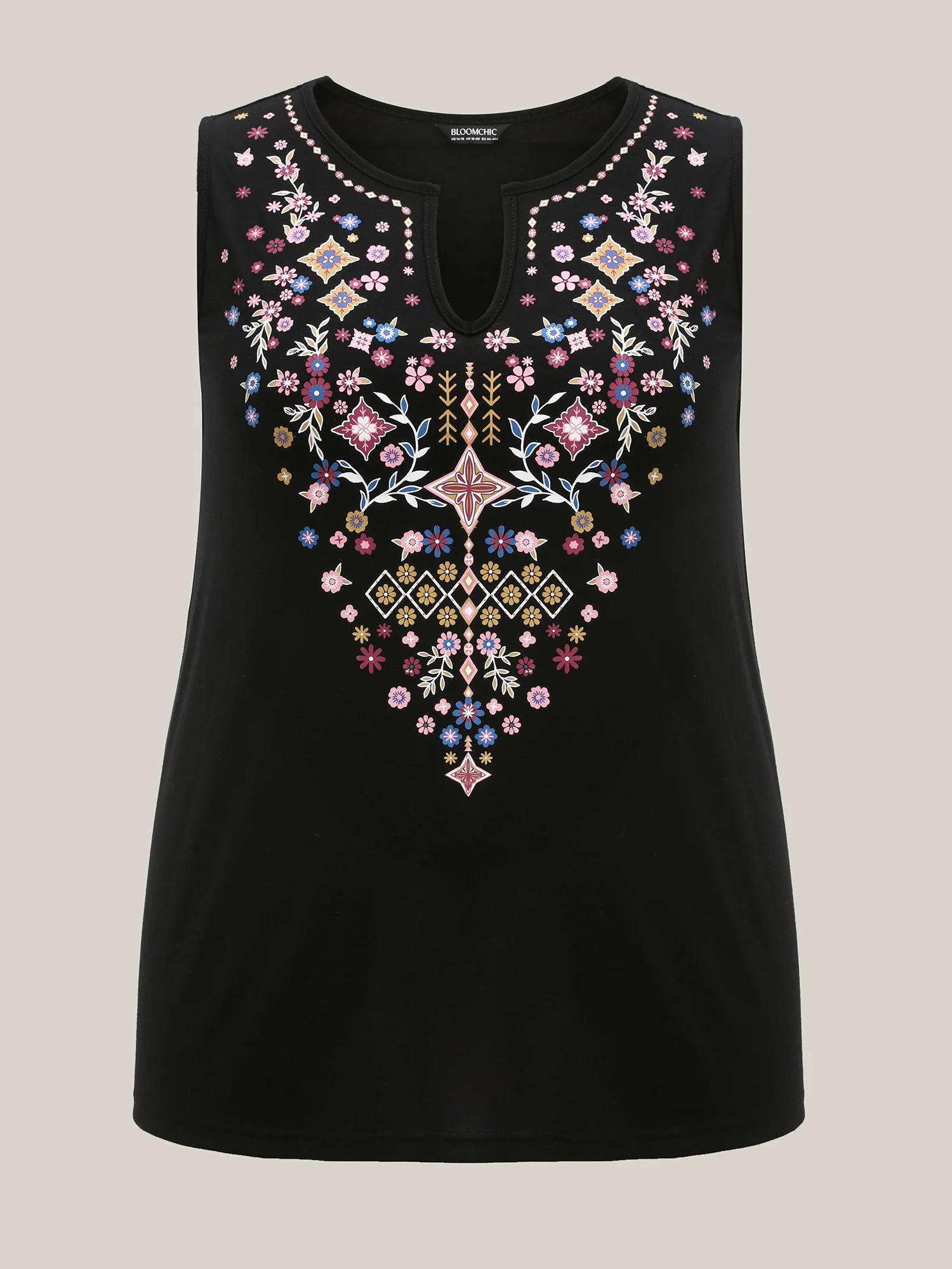 Stretchy Boho Print Tank Top - Image 6