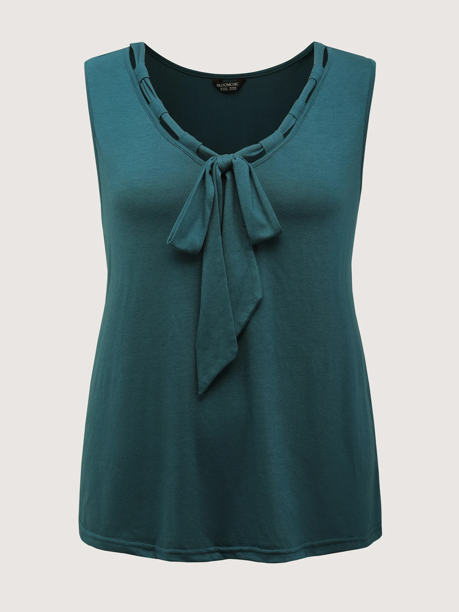 Supersoft Stretchy Bowknot Neckline Tank Top - Image 10