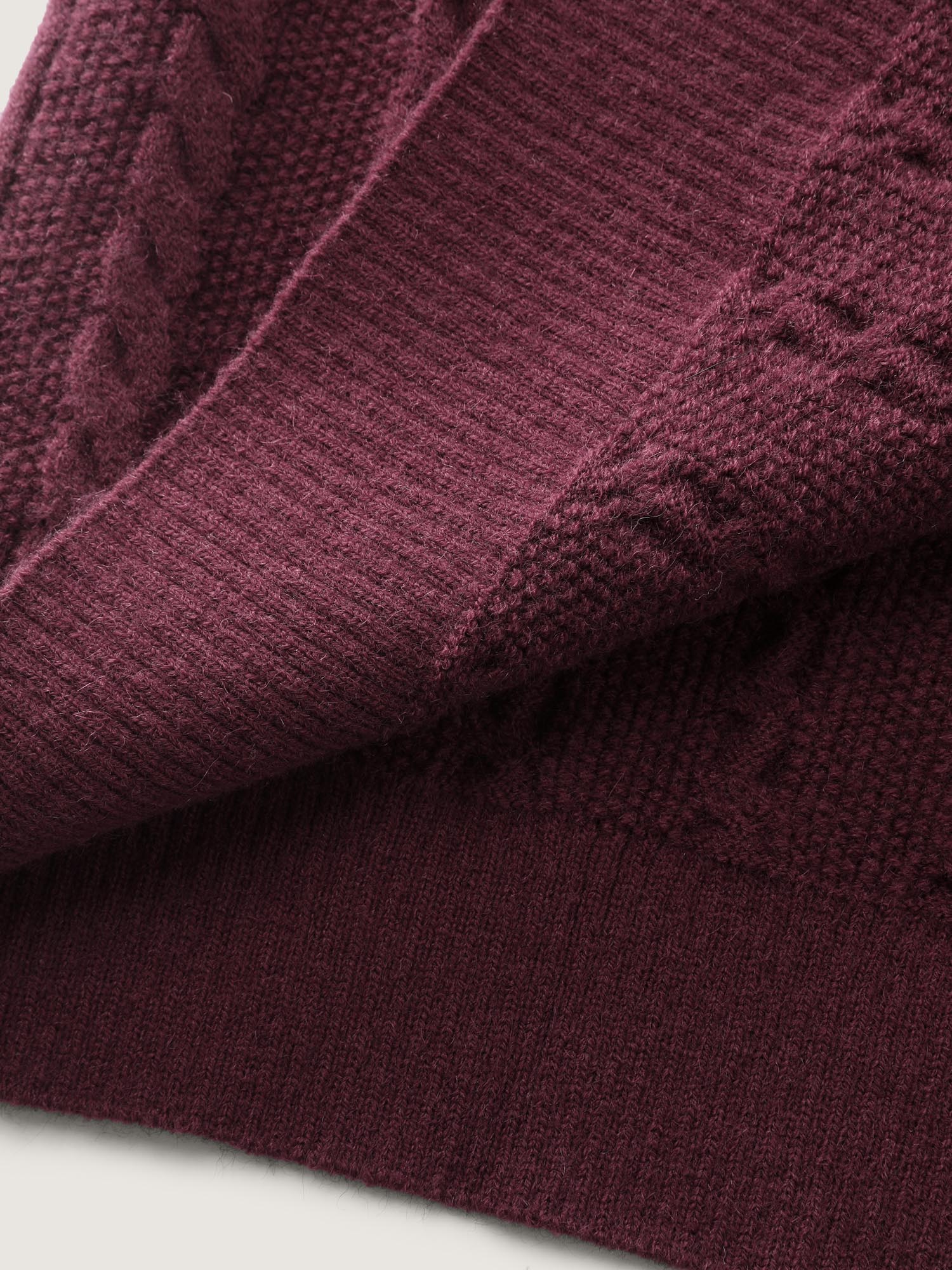 Stretchy Braided Textured Front-Tie Knit Cardigan - Image 5