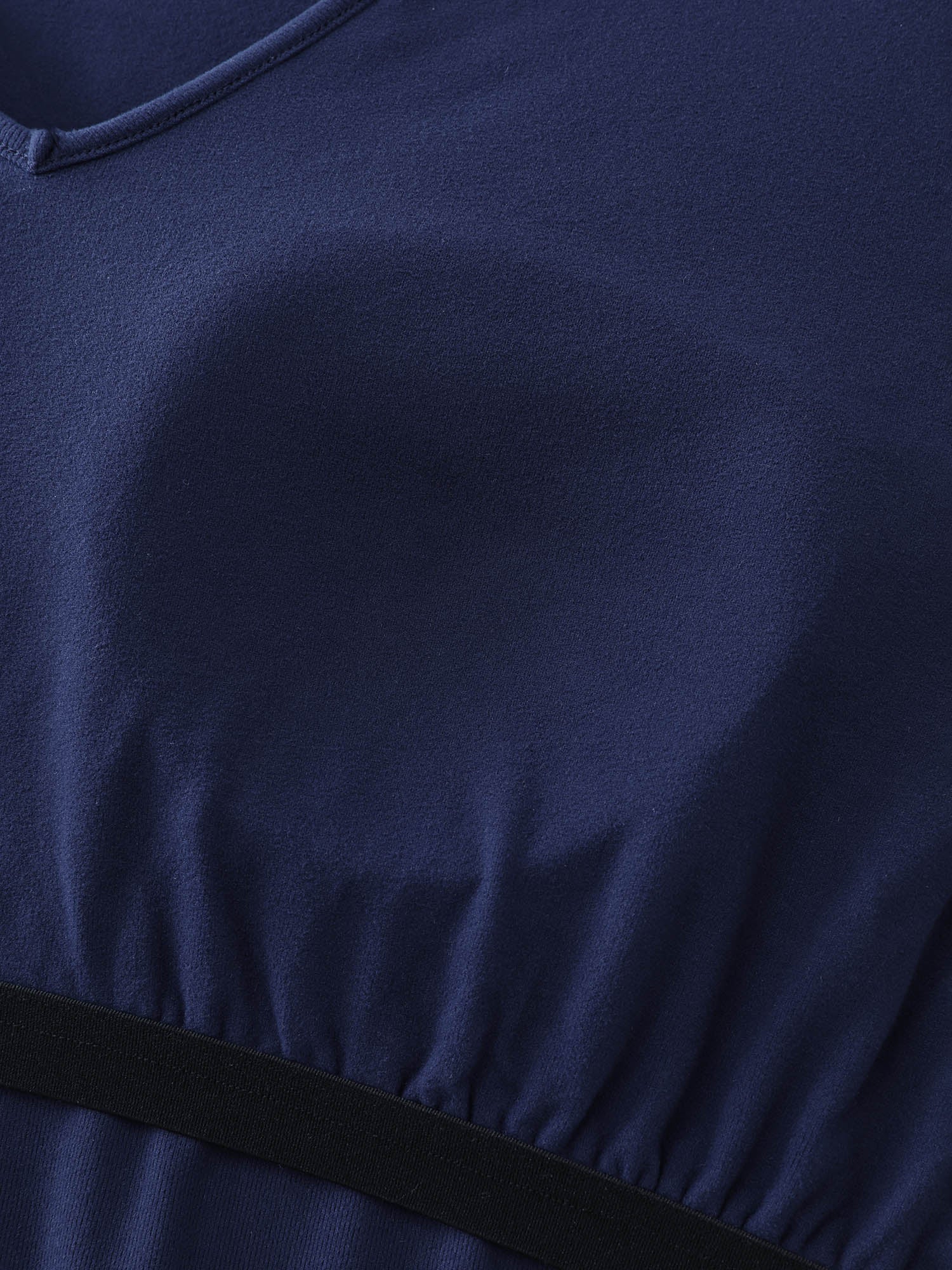 Stretchy Brushed Fabric Ruched T-Shirt - Image 7