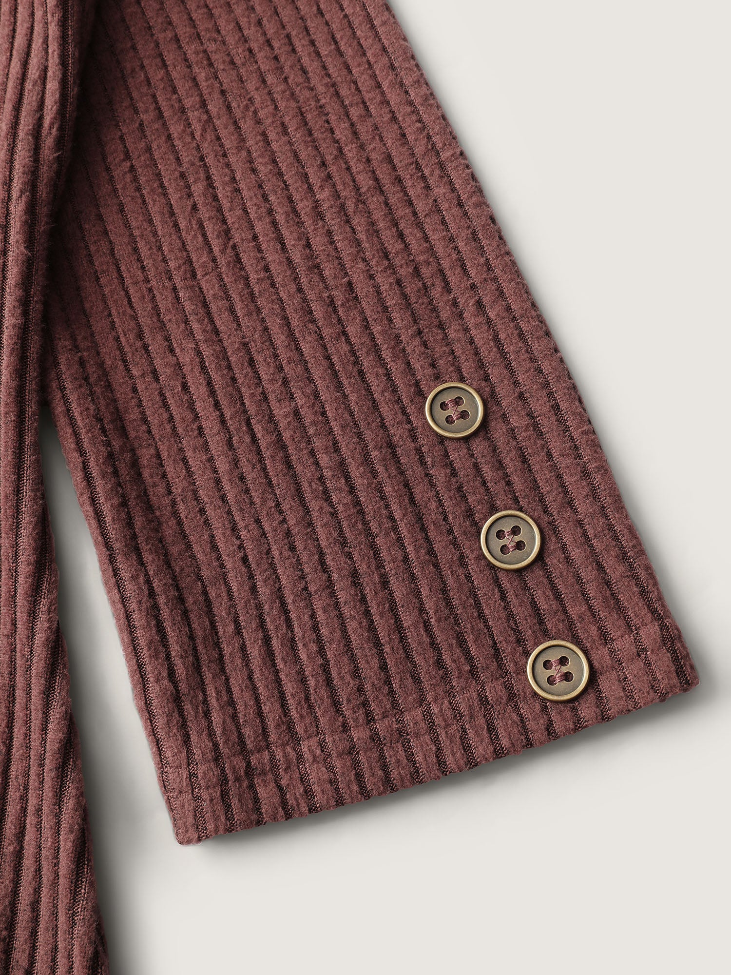 Stretchy Brushed Ribbed Button Detail T-Shirt - Image 6