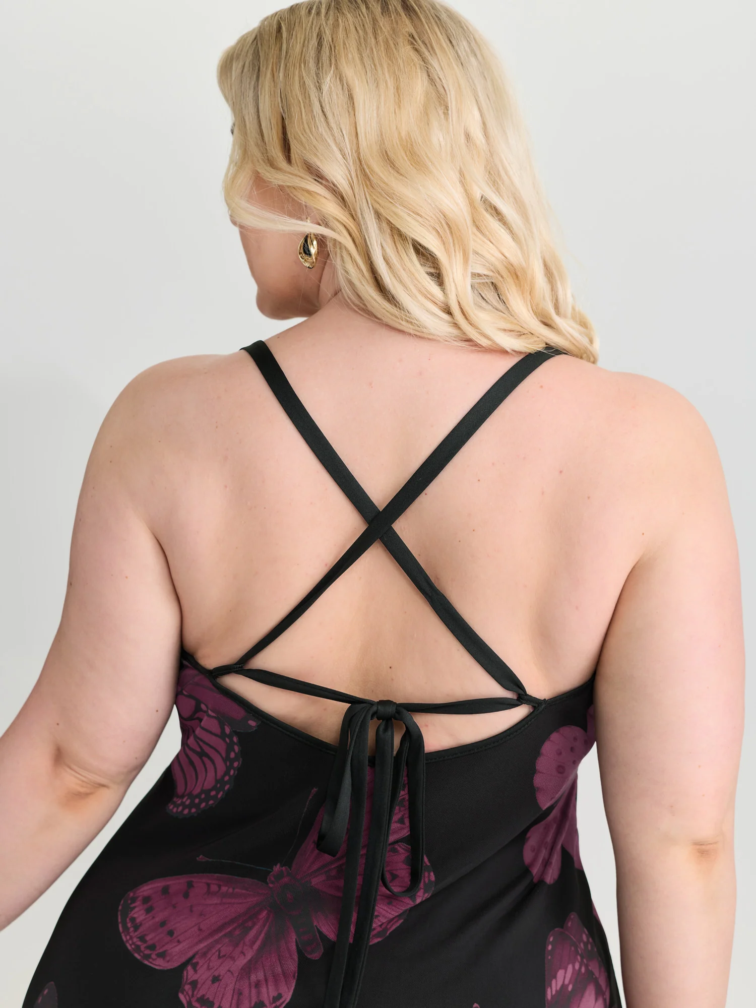 Stretchy Butterfly Print Cami Maxi Dress - Image 5