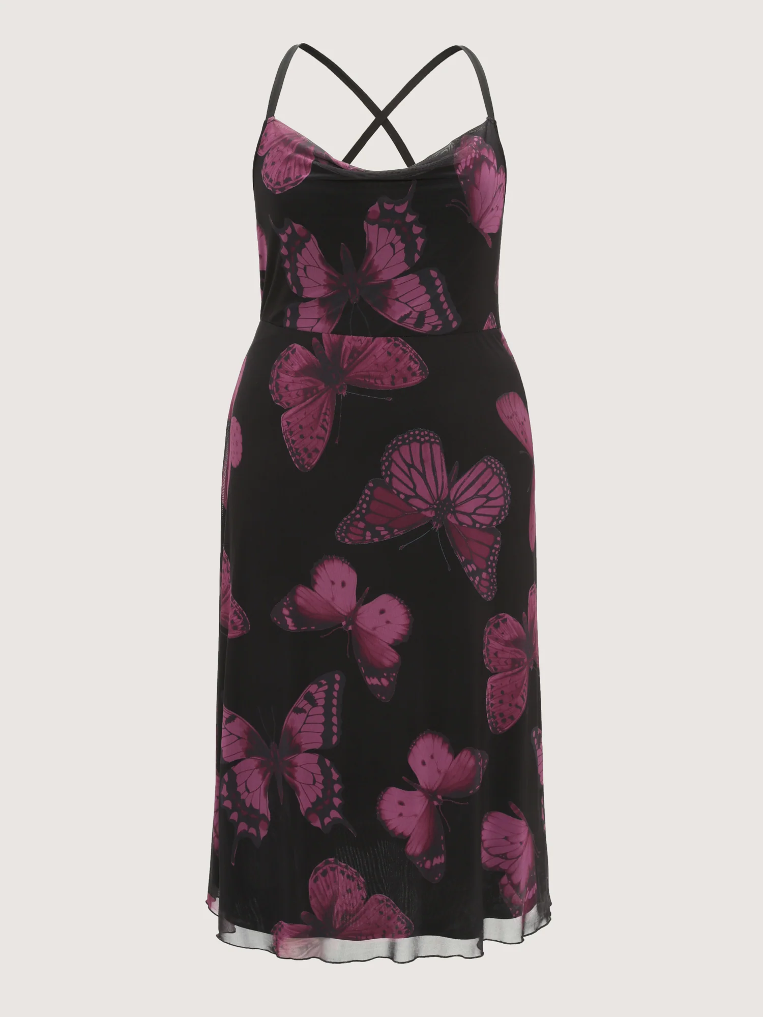 Stretchy Butterfly Print Cami Maxi Dress - Image 9