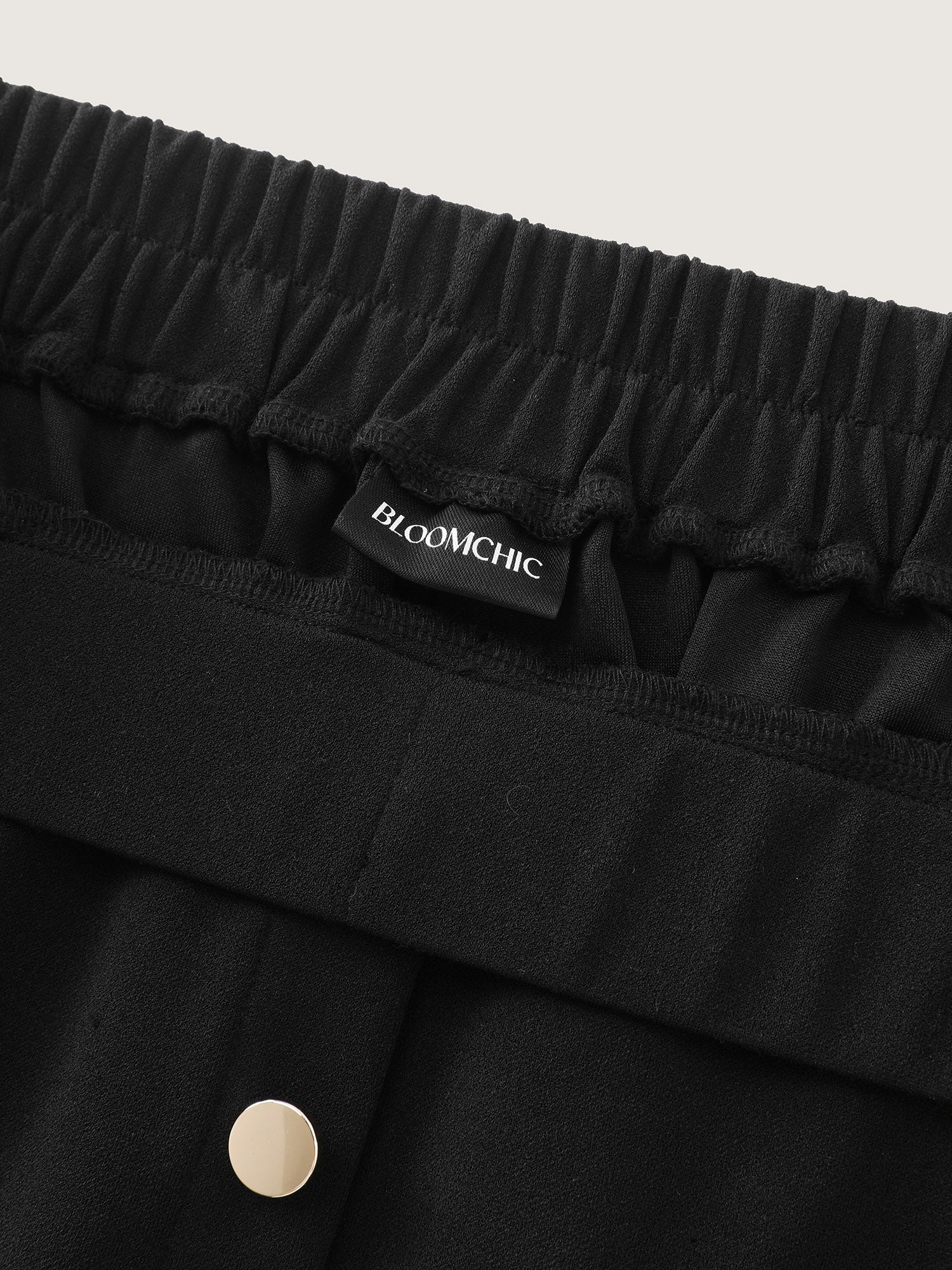 Stretchy Button Detail Straight-Fit Midi Skirt - Image 6