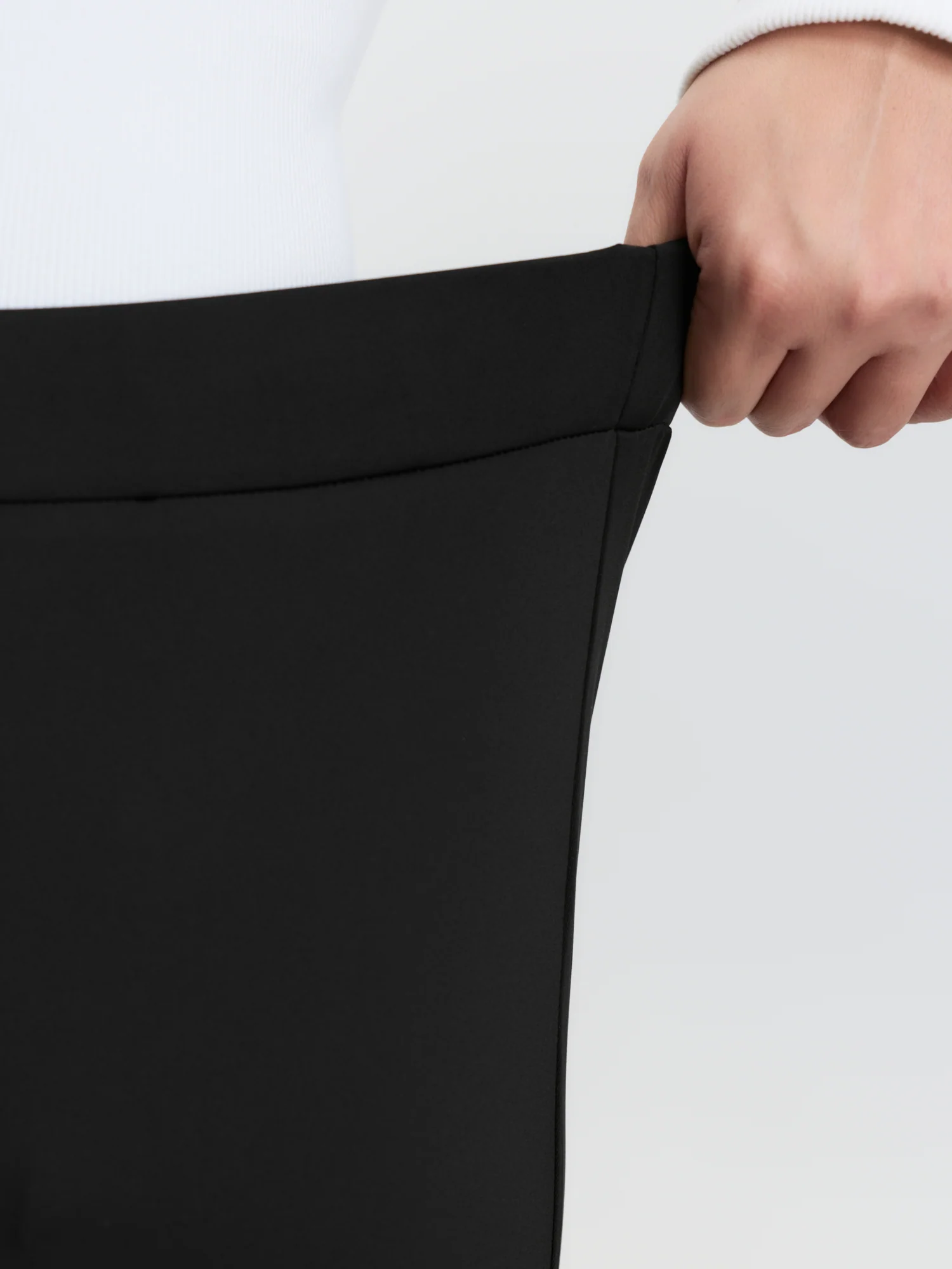 Stretchy Button Split Hem Leggings - Image 3