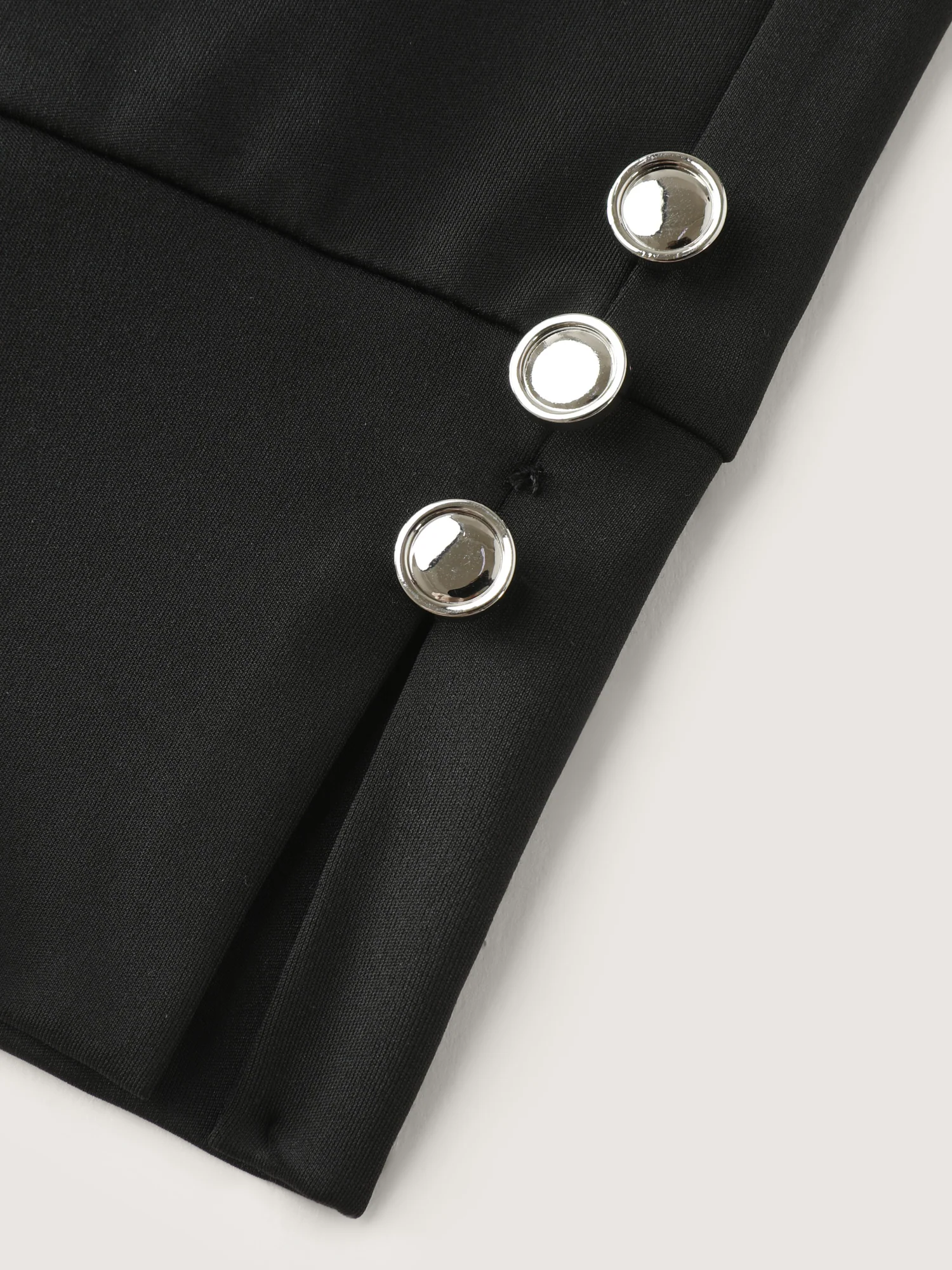 Stretchy Button Split Hem Leggings - Image 7