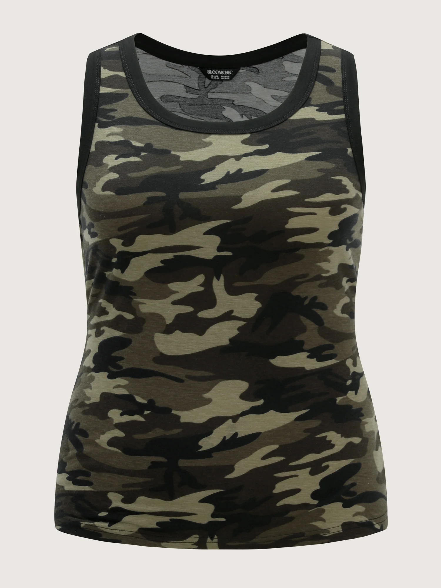 Stretchy Camouflage Print Tank Top - Image 7