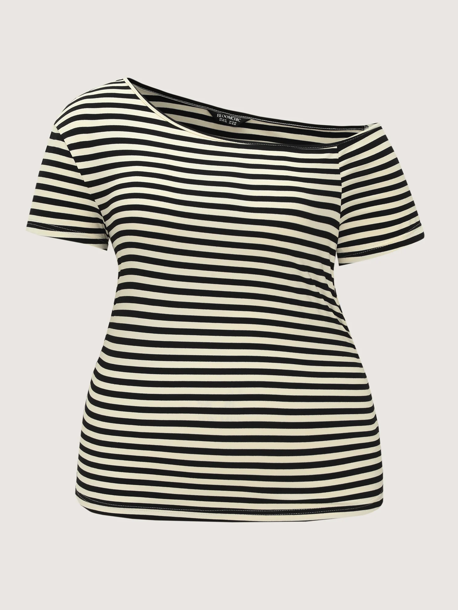 Stretchy Classic Striped Print T-Shirt - Image 6