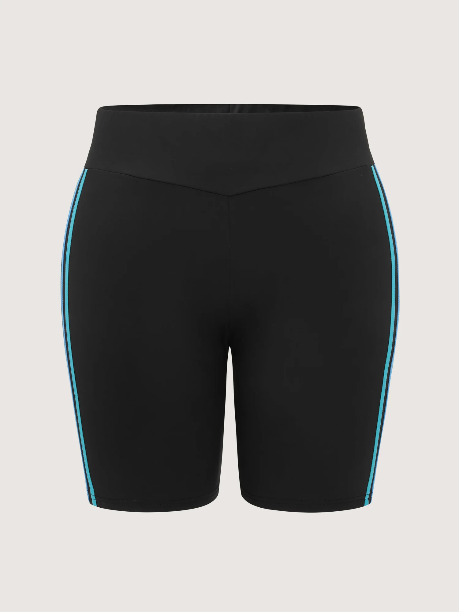 Stretchy Color Contrast Cropped Leggings - Image 6